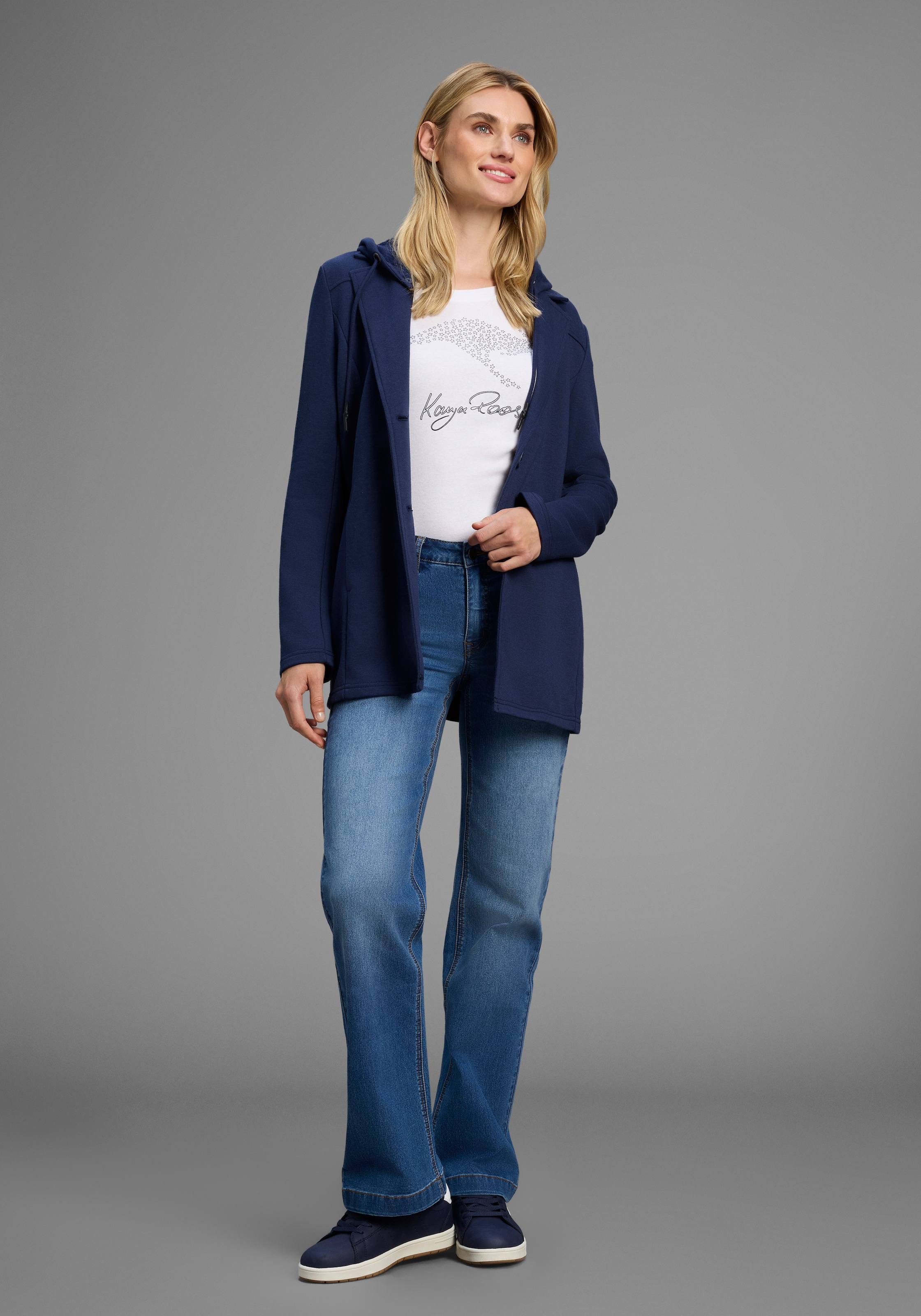 KangaROOS Sweatblazer, mit abknöpfbarer Kapuze