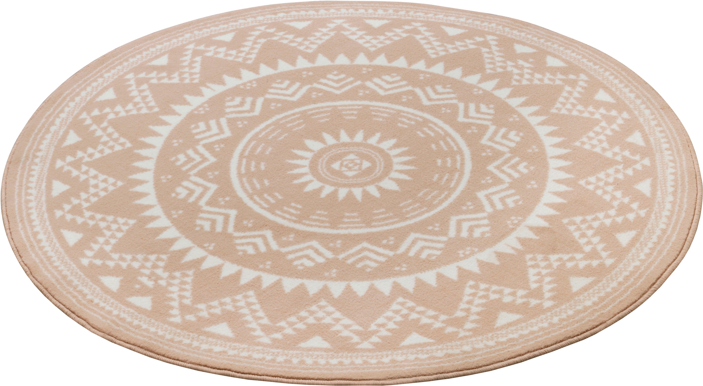 HANSE Home Teppich »Valencia«, rund, 9 mm Höhe, Kurzflor, Modern, Vintage, Mandala, Wohnzimmer, Kinderzimmer, Flur