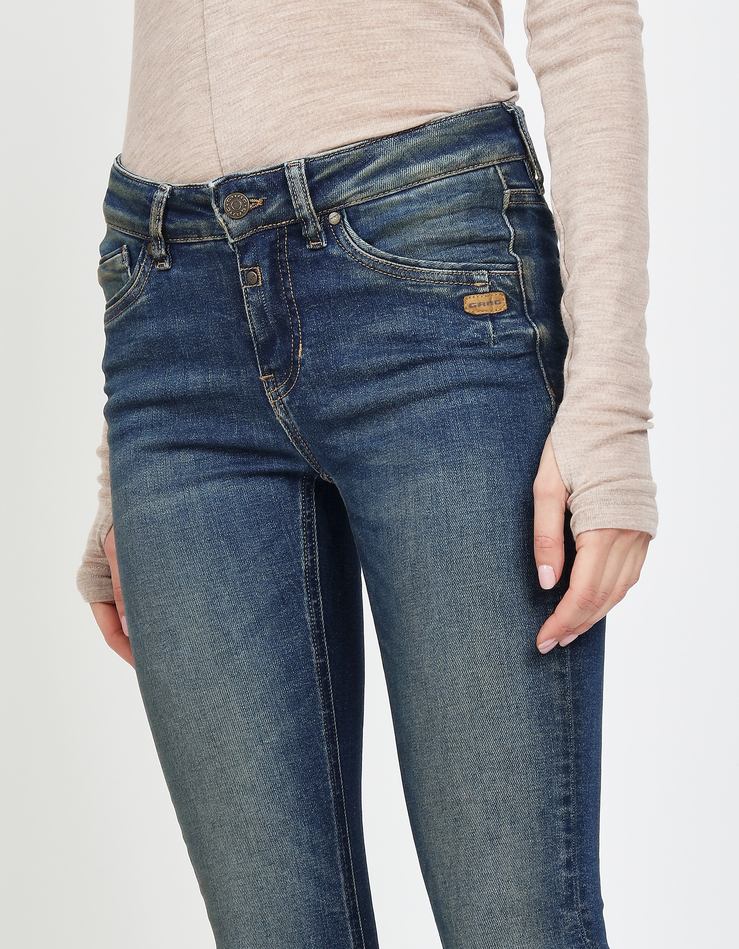 GANG Skinny-fit-Jeans »94LAYLA«, mit Used-Effekten