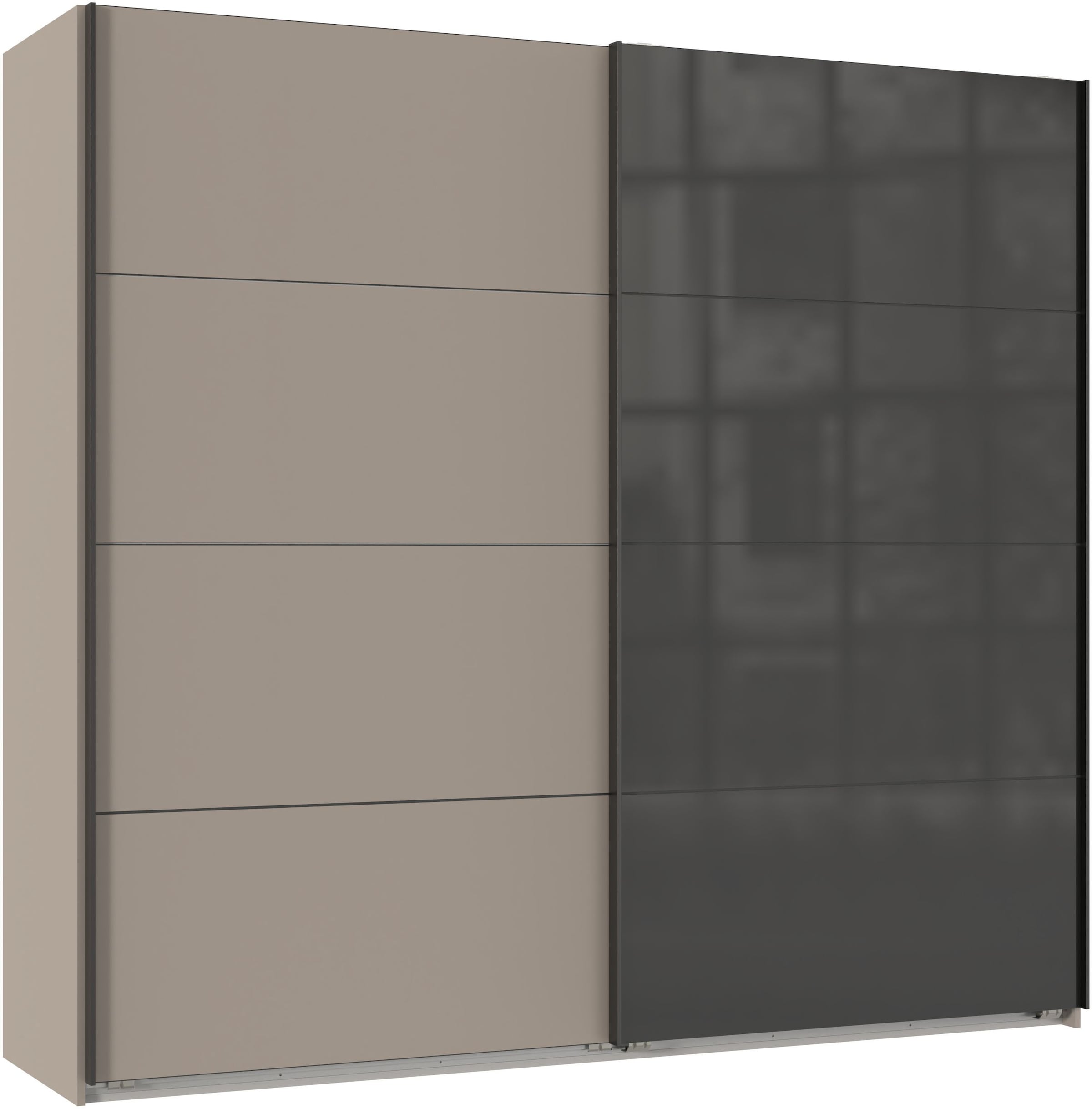 Wimex Kleiderschrank »Tilburg, Metallgriffe, Made in Germany« Breite 270cm wahlweise mit 2 oder 3 Türen, mit Schwebetüren, jeweils 1 Glaselement, 180, 225 oder 270cm breit