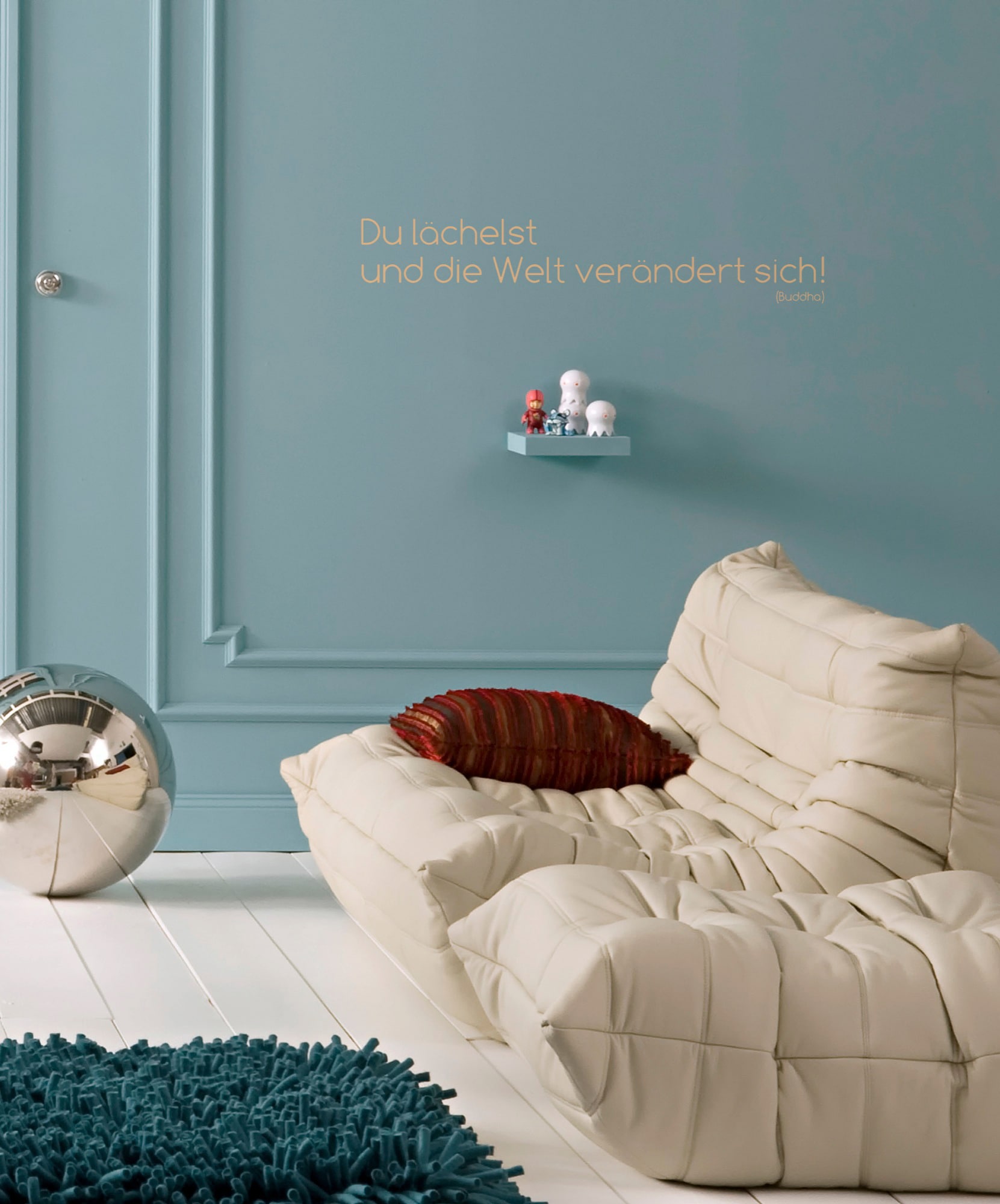 Komar Wandtattoo »Du lächelst... - Grösse 14 x 70 cm«, (3 St.), selbstklebend, Wandsticker