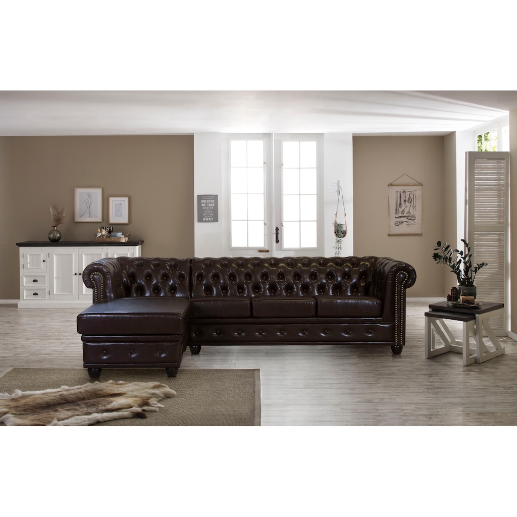 Home affaire Chesterfield-Sofa »Rysum L-Form«