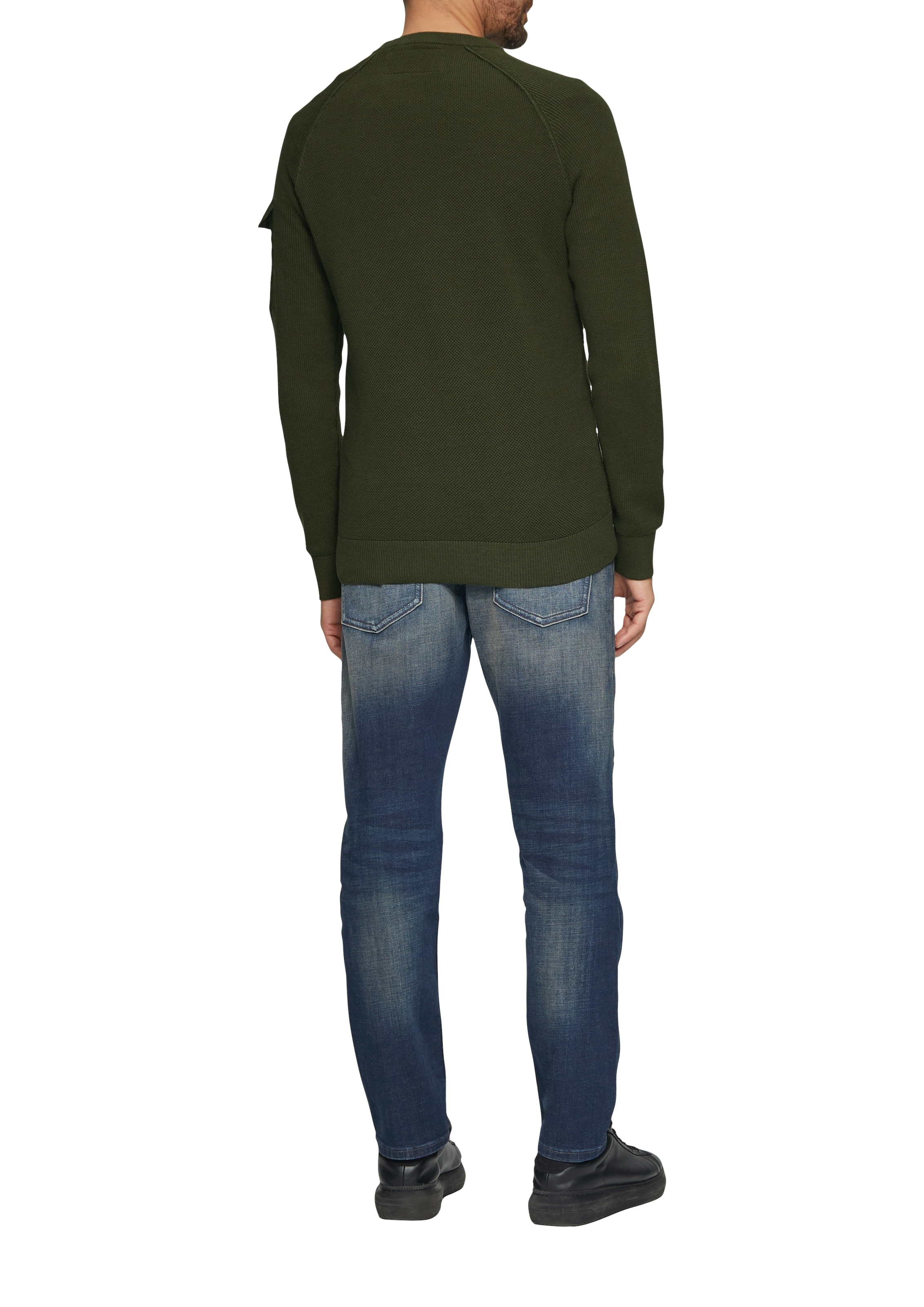 s.Oliver Strickpullover, mit aufgesetzter Tasche am Arm