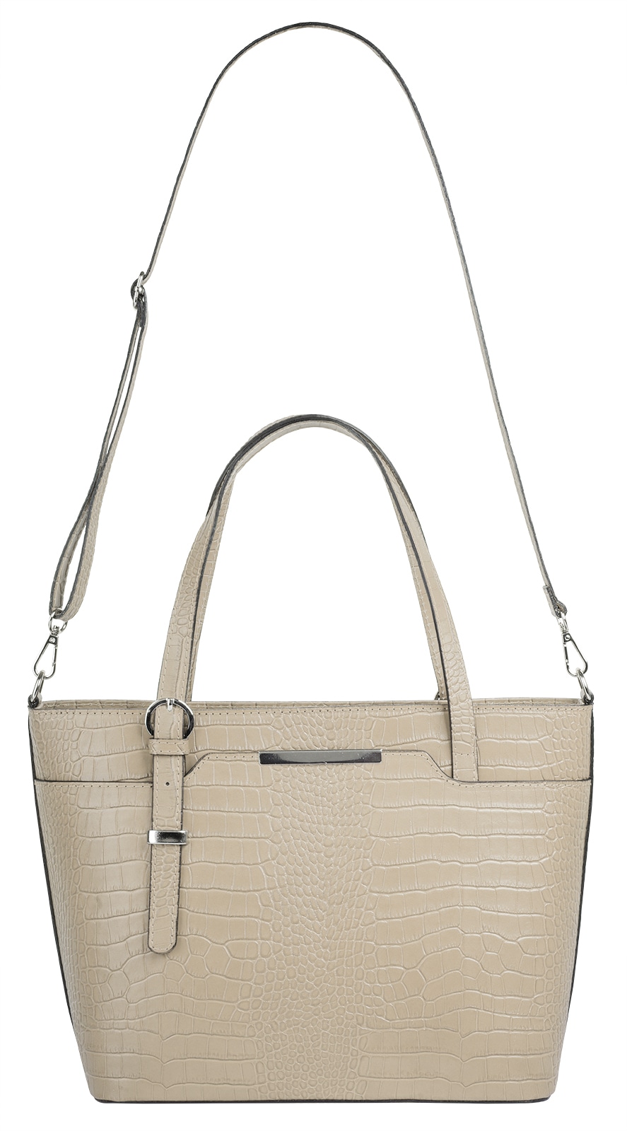 Cluty Henkeltasche, echt Leder, Made in Italy