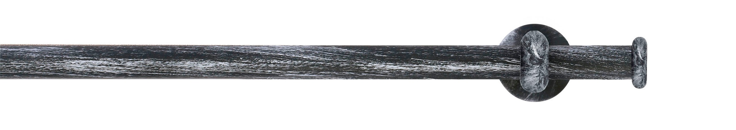 GARESA Gardinenstange "ESPERANCA" Ø 16 mm 1 läufig-läufig Wunschmaßlänge rustikale Vorhanggarnitur, verlängerbar, Eisen, Endkappe, mit Ringe