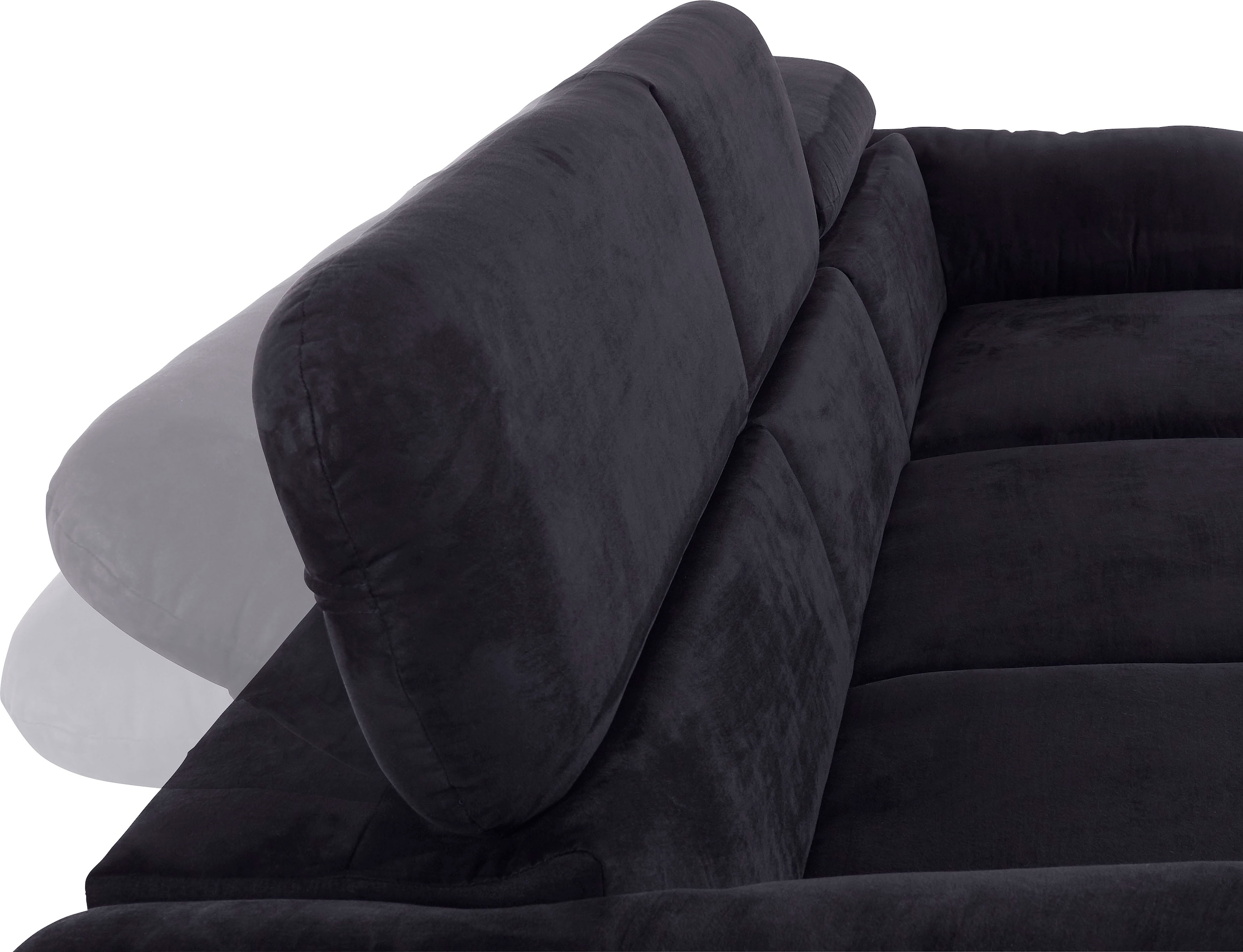 COTTA Polstergarnitur »Caluso L-Form«, (2 tlg.), Set bestehend aus: Ecksofa mit Kopfteilverstellung & Hocker