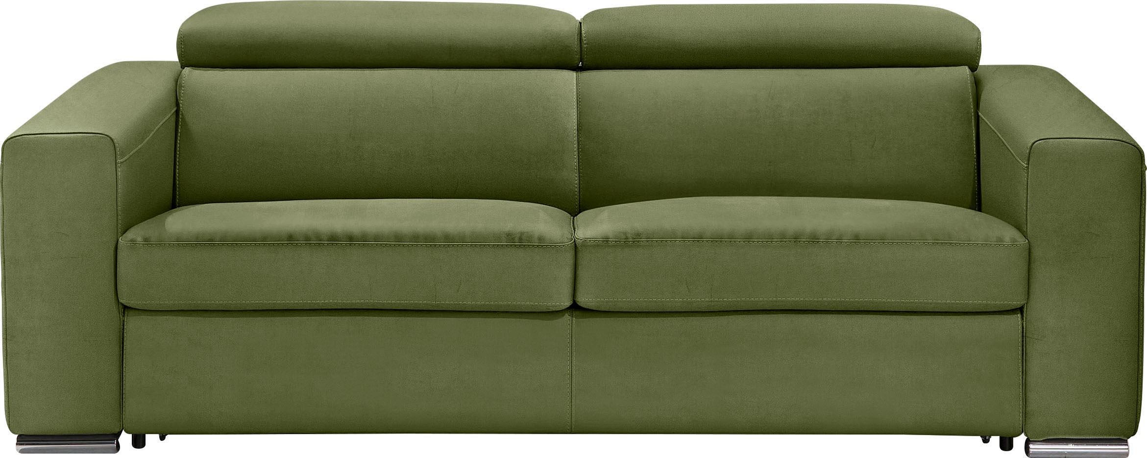 Egoitaliano Schlafsofa »Cabiria, Design und super Sitz- und Liegekomfort«, Sofa inkl. Schlaffunktion, Kopfteile verstellbar, mit Metallfüssen