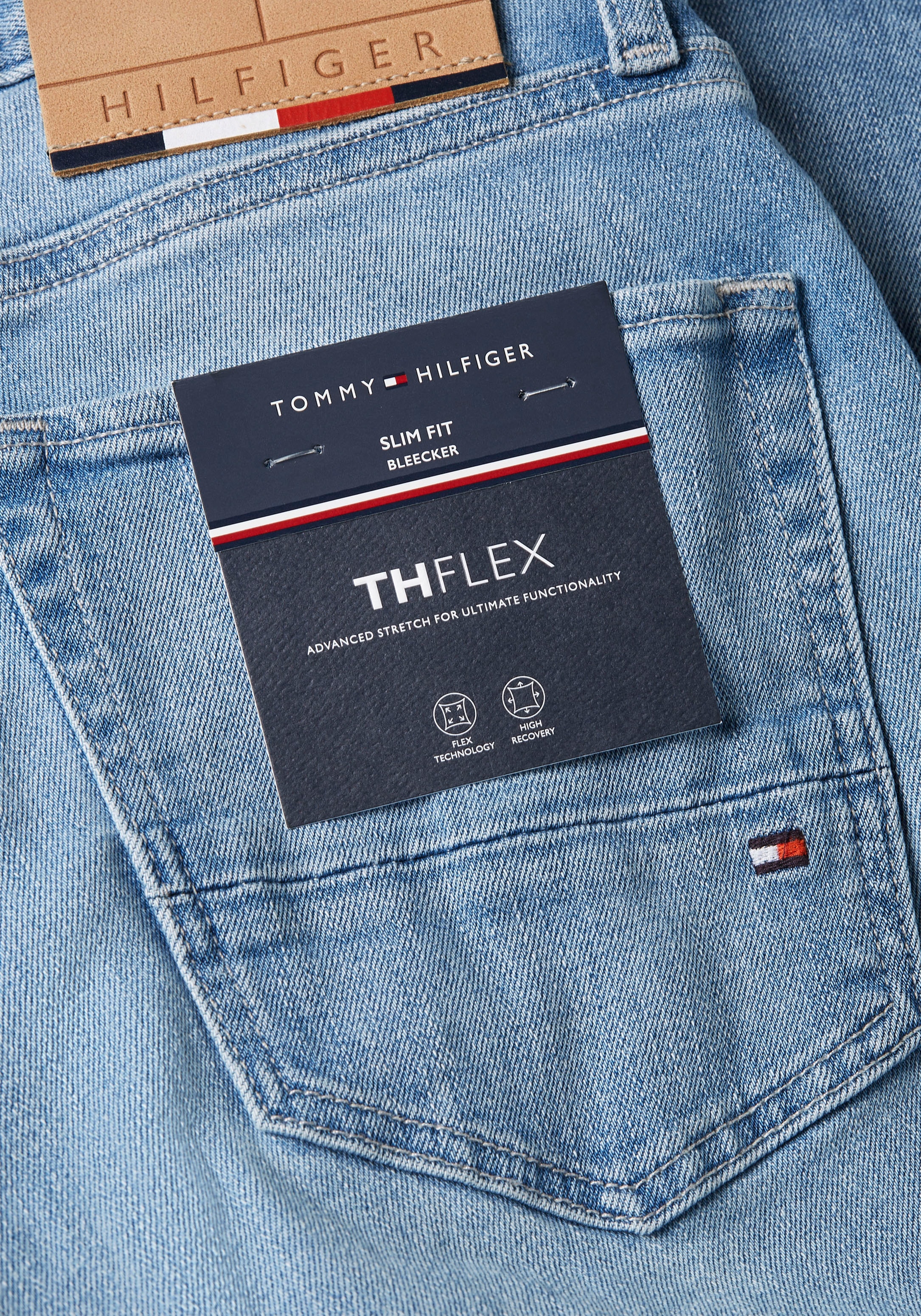 online Tommy Kontrastdetails PSTR«, Slim-fit-Jeans mit Jelmoli-Versand Tommy BLEECKER »SLIM Hilfiger tlg.), | bestellen (1 Hilfiger