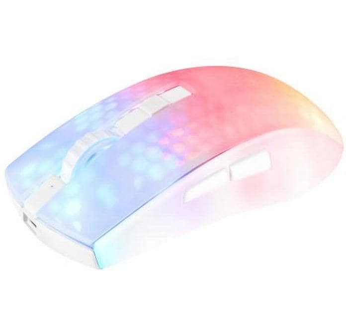 DELTACO Gaming-Maus »GAM-145-W Weiss/Trasparent«, Bluetooth