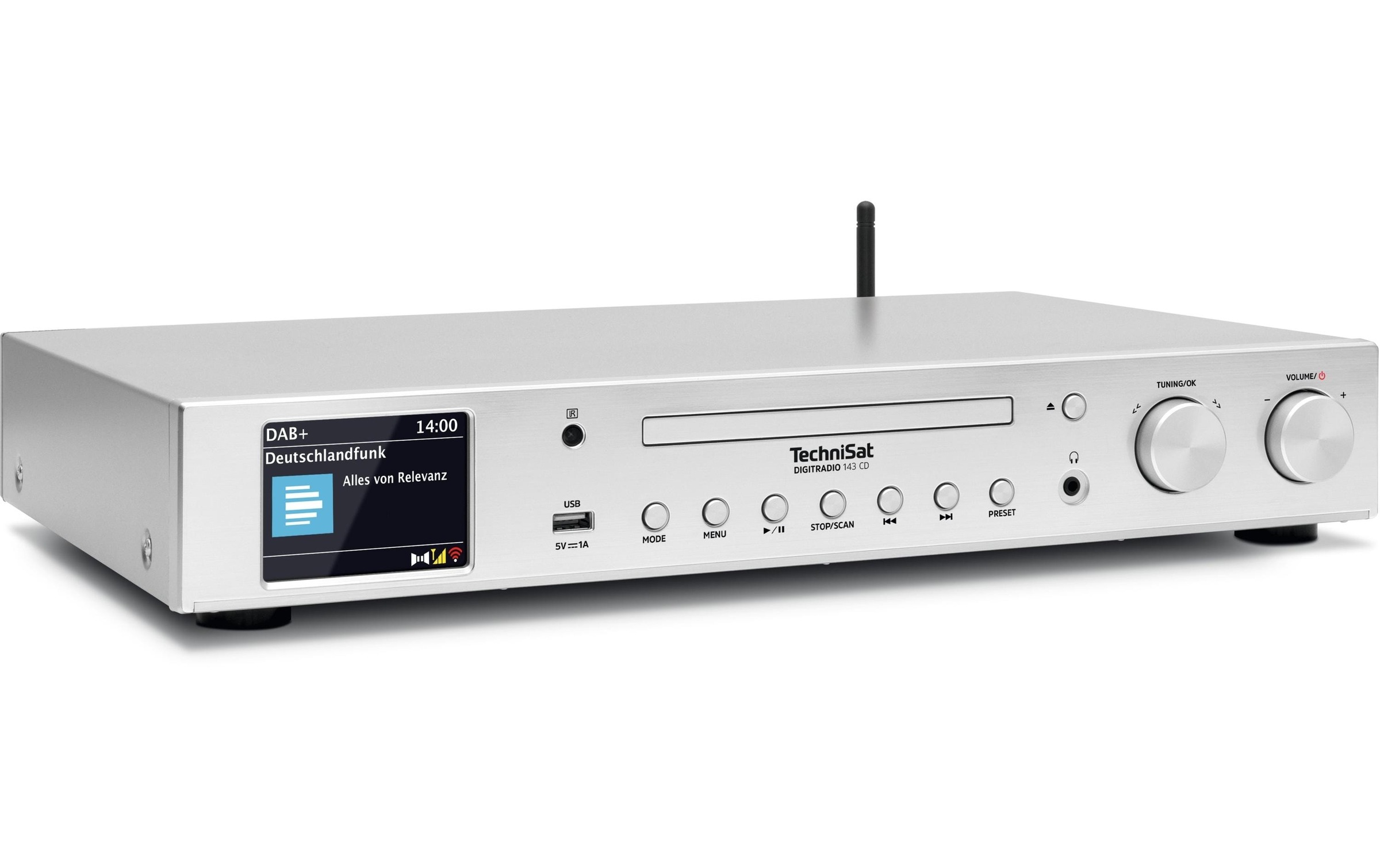 TechniSat Digitalradio (DAB+) »DigitRadio 143 CD V3«, (Digitalradio (DAB+)-FM-Tuner-Internetradio)