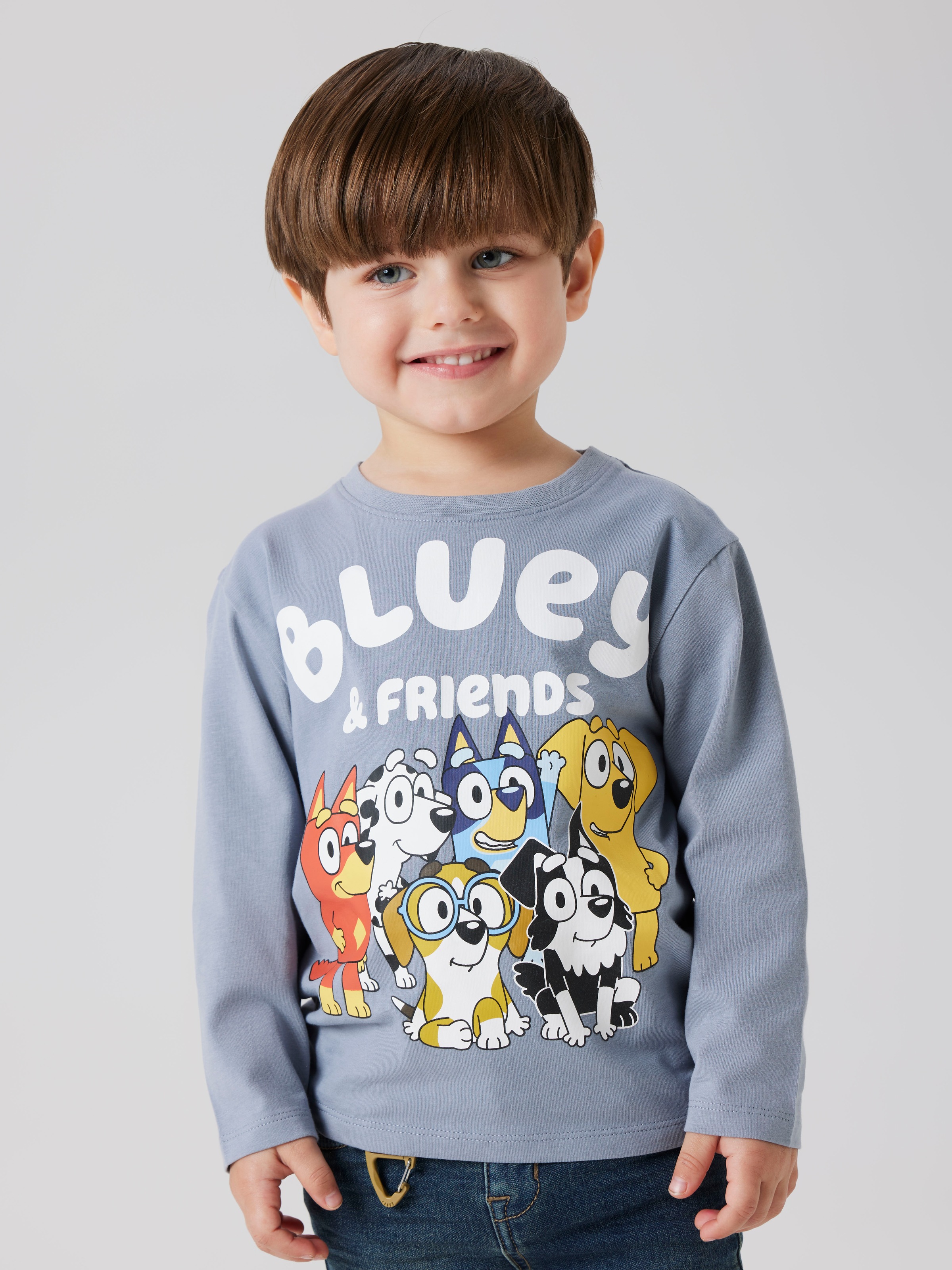 Name It Langarmshirt »NMMALEX BLUEY LS NREG TOP NOOS SKY«