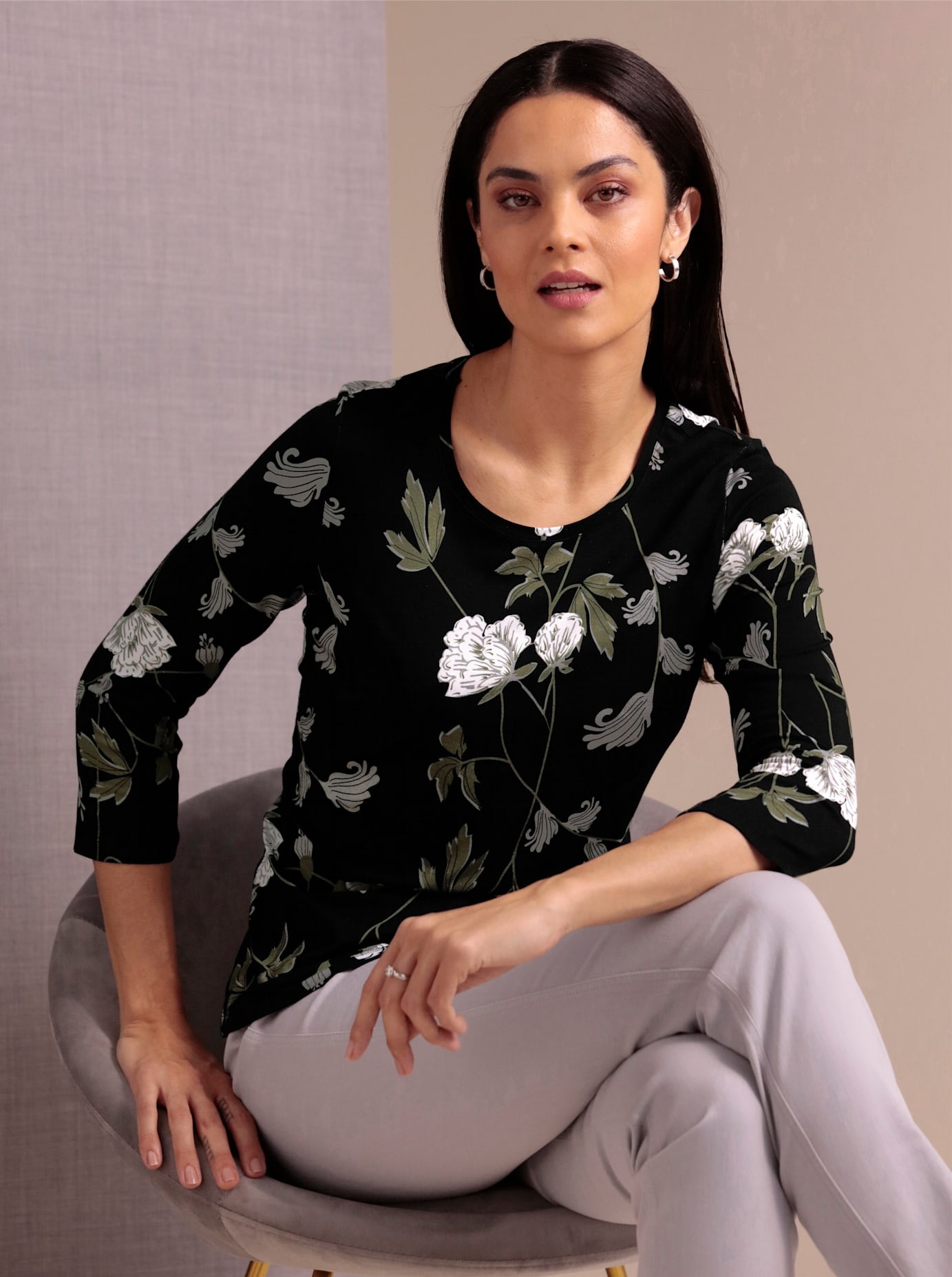 CREATION L PREMIUM Print-Shirt »Viskose-Seiden-Shirt« 1 Stk.