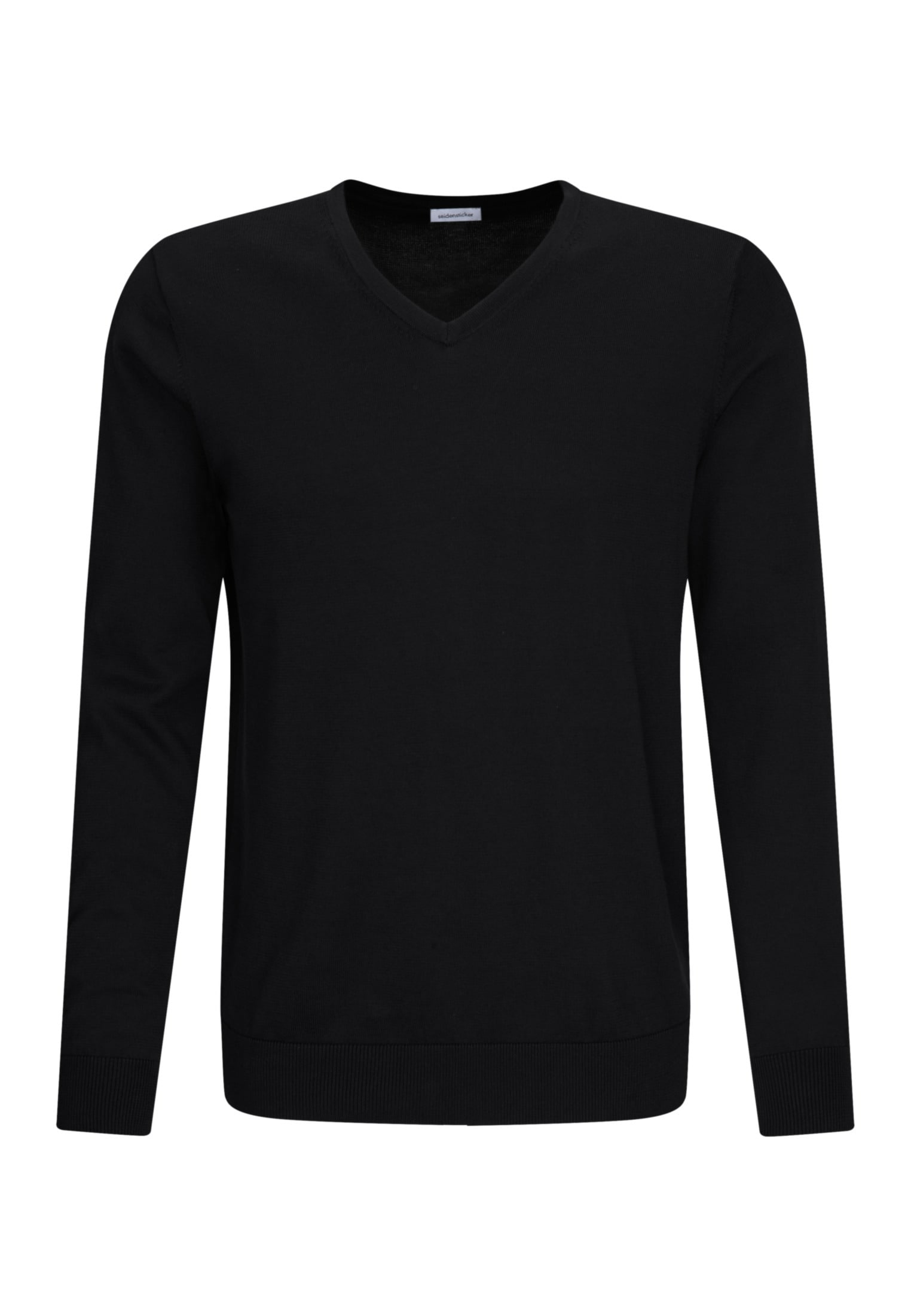 seidensticker Strickpullover »Schwarze Rose«, Langarm V-Neck Uni