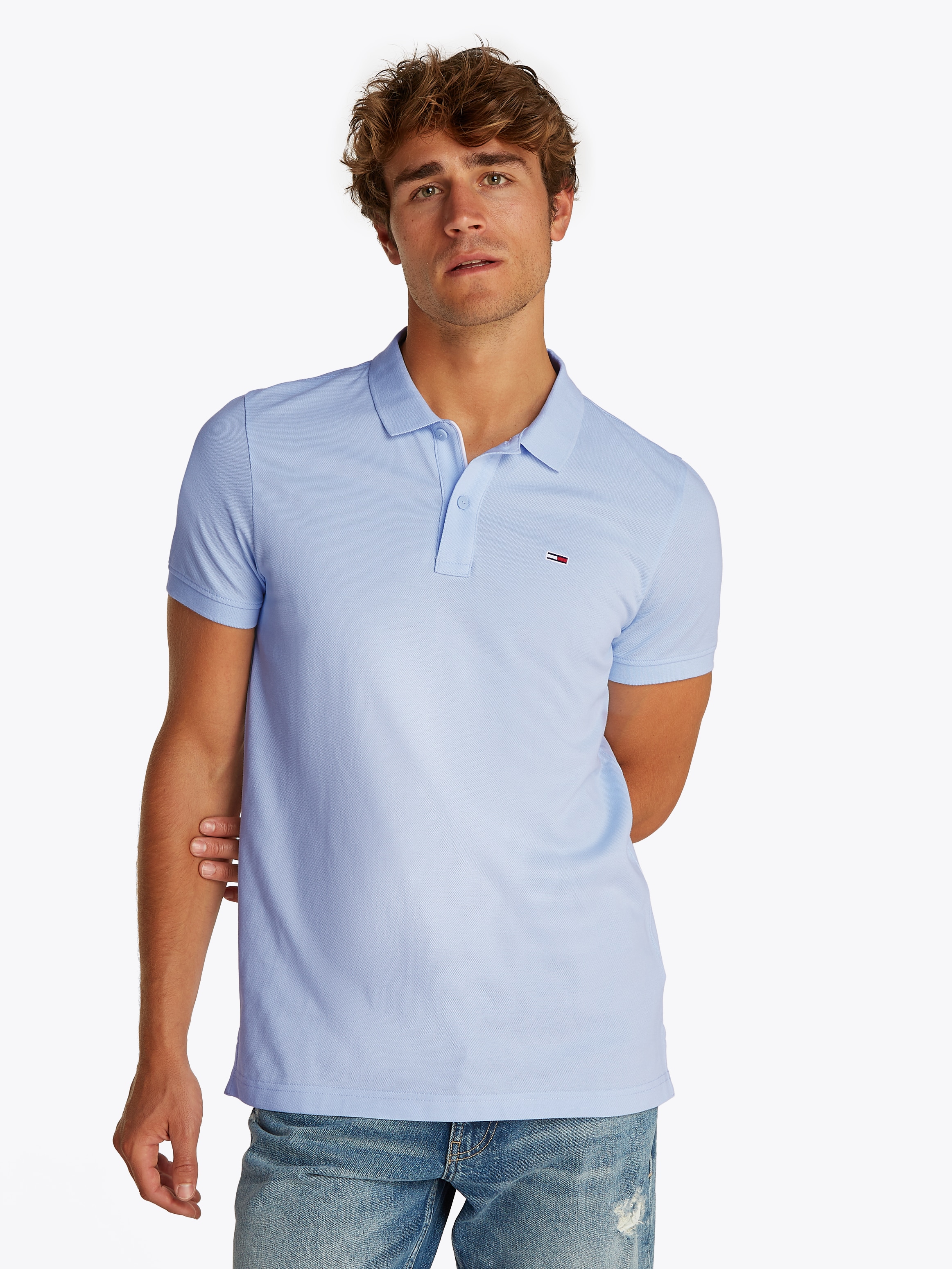 Tommy Jeans Poloshirt »TJM SLIM PLACKET POLO EXT«