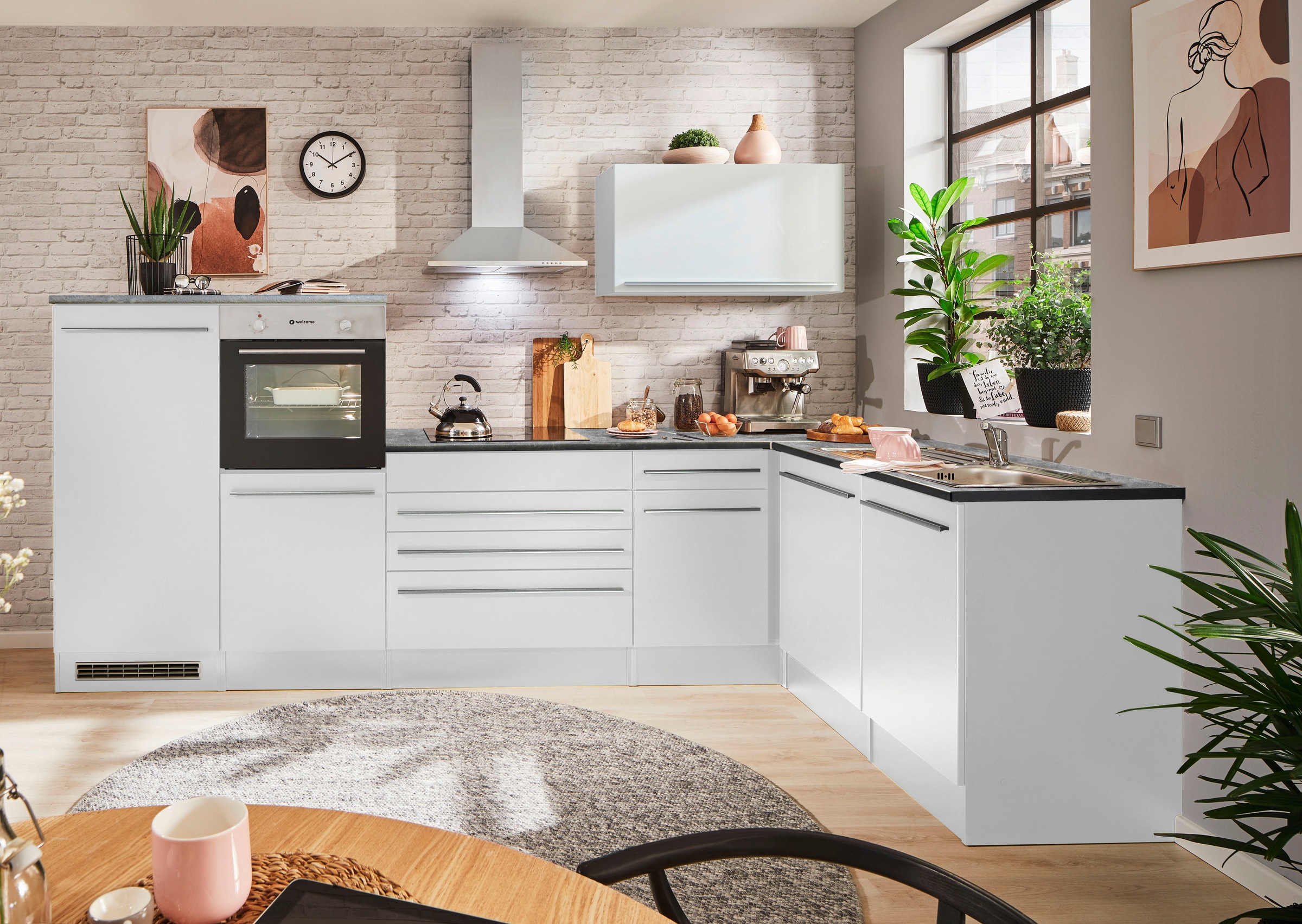 BASIC by Balculina Winkelküche "Jazz" Stellbreite 320/175 cm, wahlweise mit E-Geräten