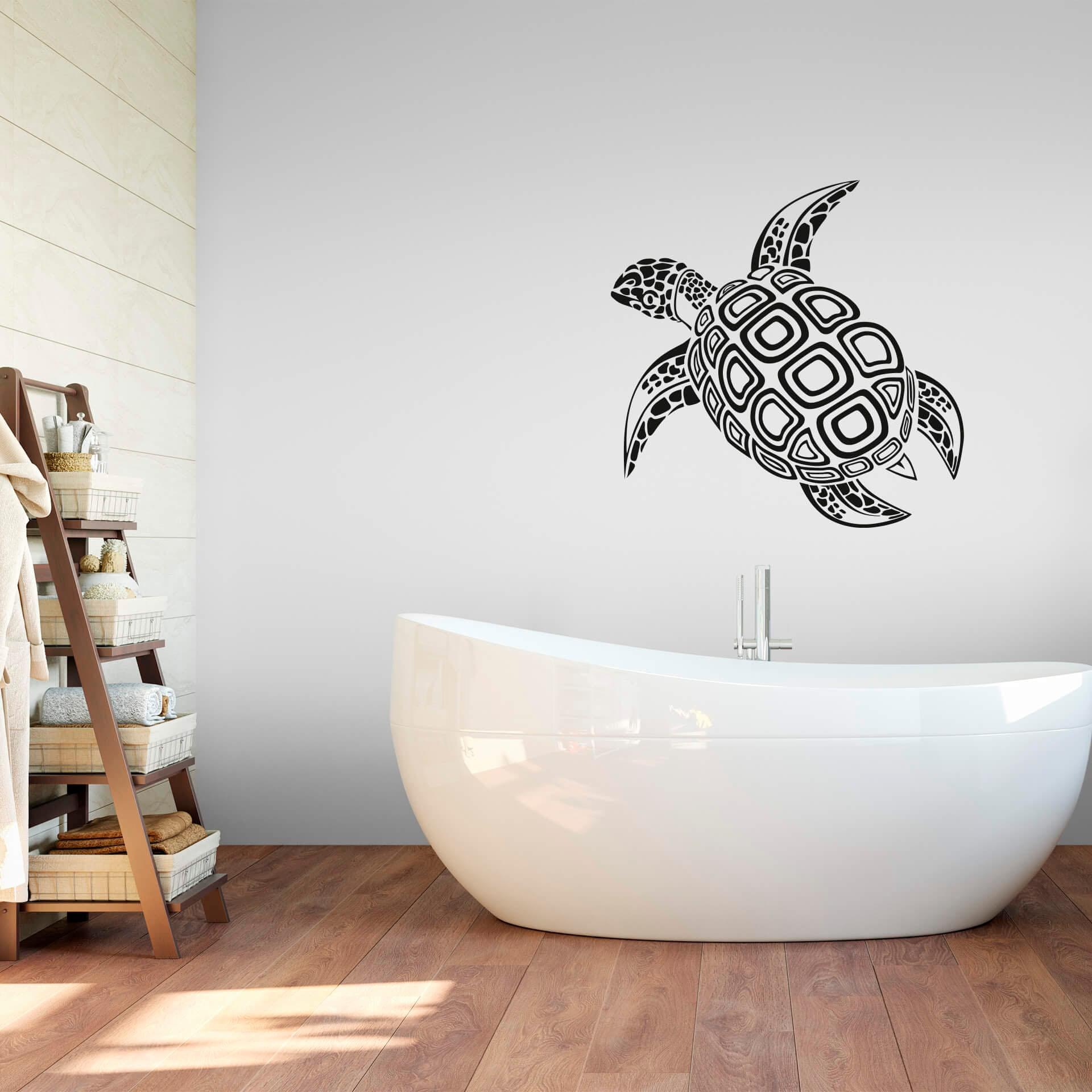 Wall-Art Wandtattoo »Badezimmer Schildkröte«, selbstklebend, entfernbar