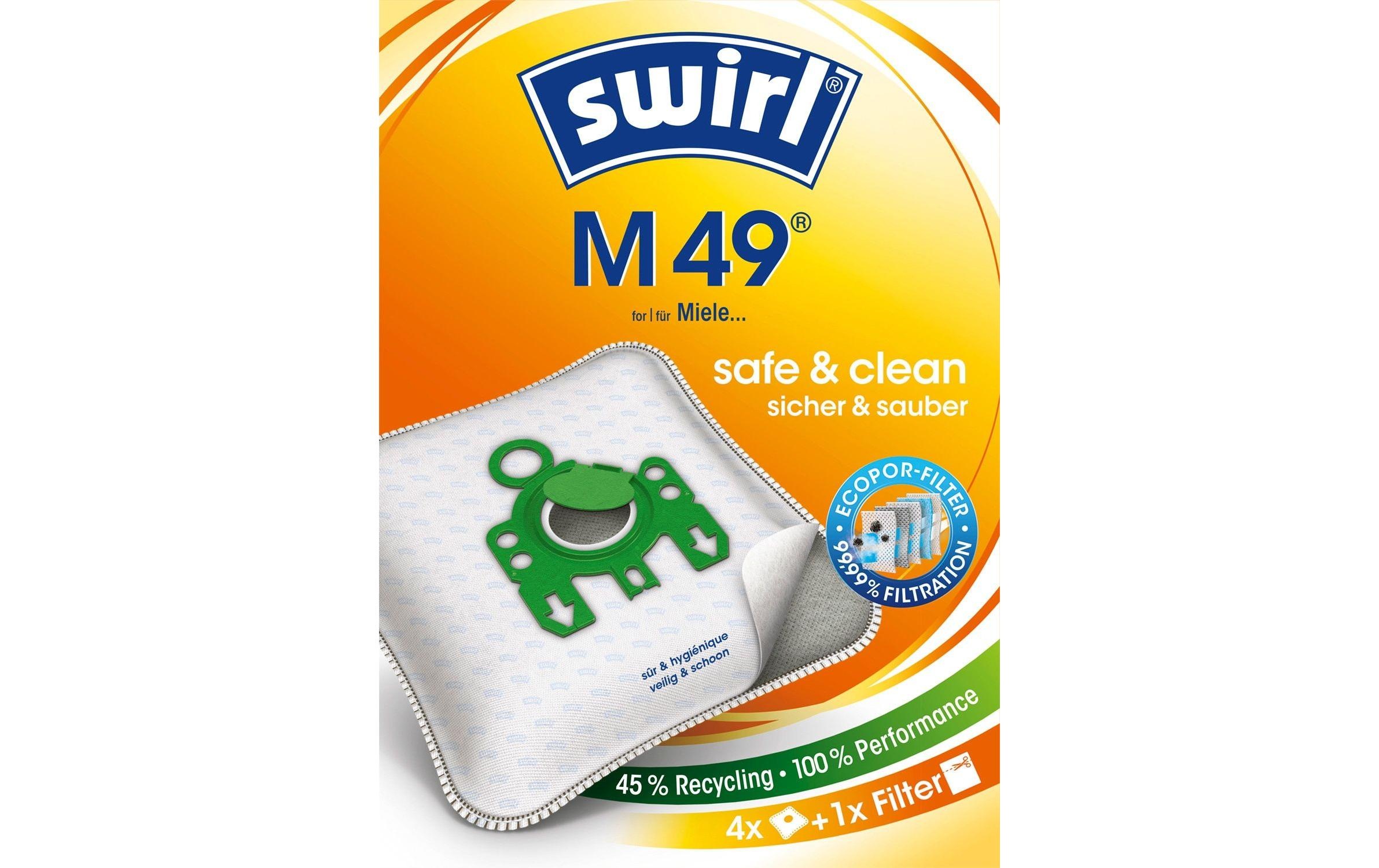 Swirl Staubsaugerbeutel »M 49 4 Stück«, (4 St.)