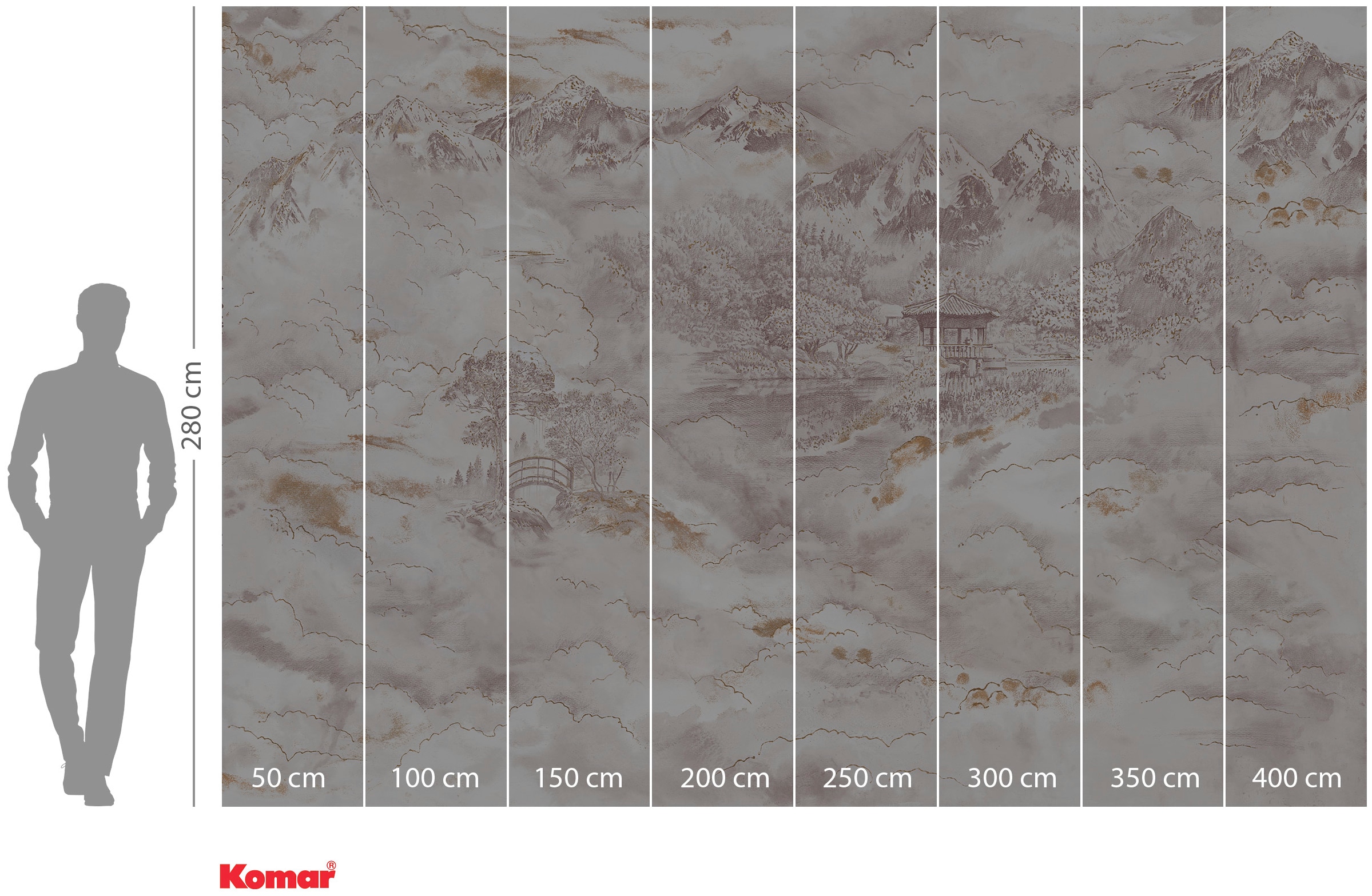 Komar Vliestapete »Digitaldruck Vlies - Kingdom - Grösse 400 x 280 cm«, bedruckt, Wohnzimmer, Schlafzimmer