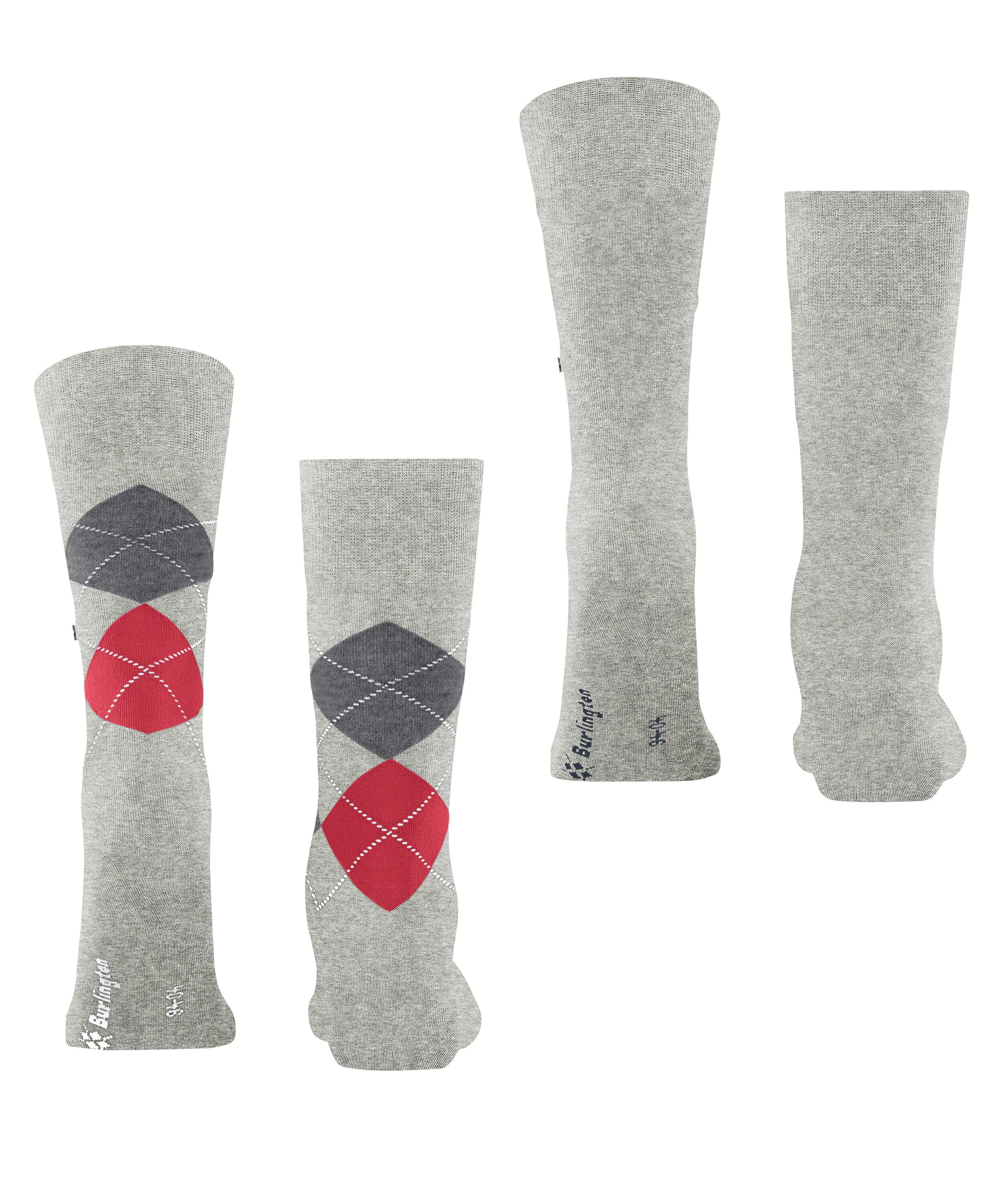 Burlington Socken »Everyday Argyle Mix«, (2 Paar), meliert, klassisches Design, passend von Gr. 40-46