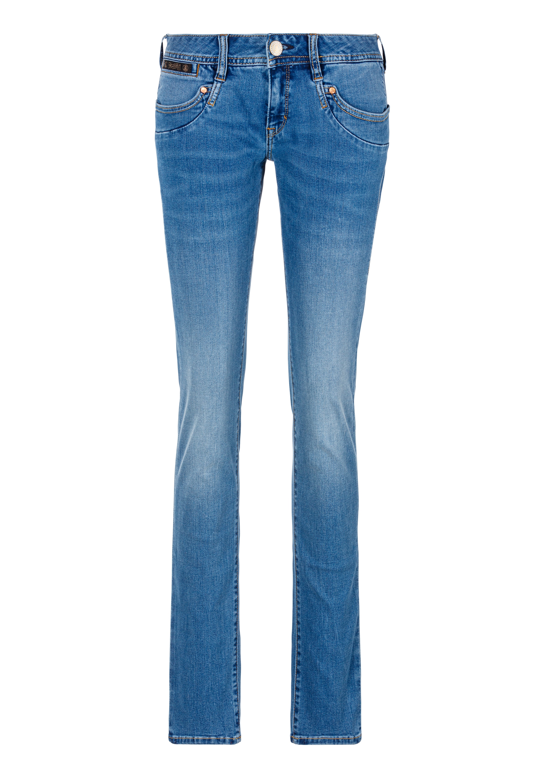 Herrlicher Slim-fit-Jeans »Piper Slim Organic Denim«, mit Logoknöpfen an den Gesässtaschen