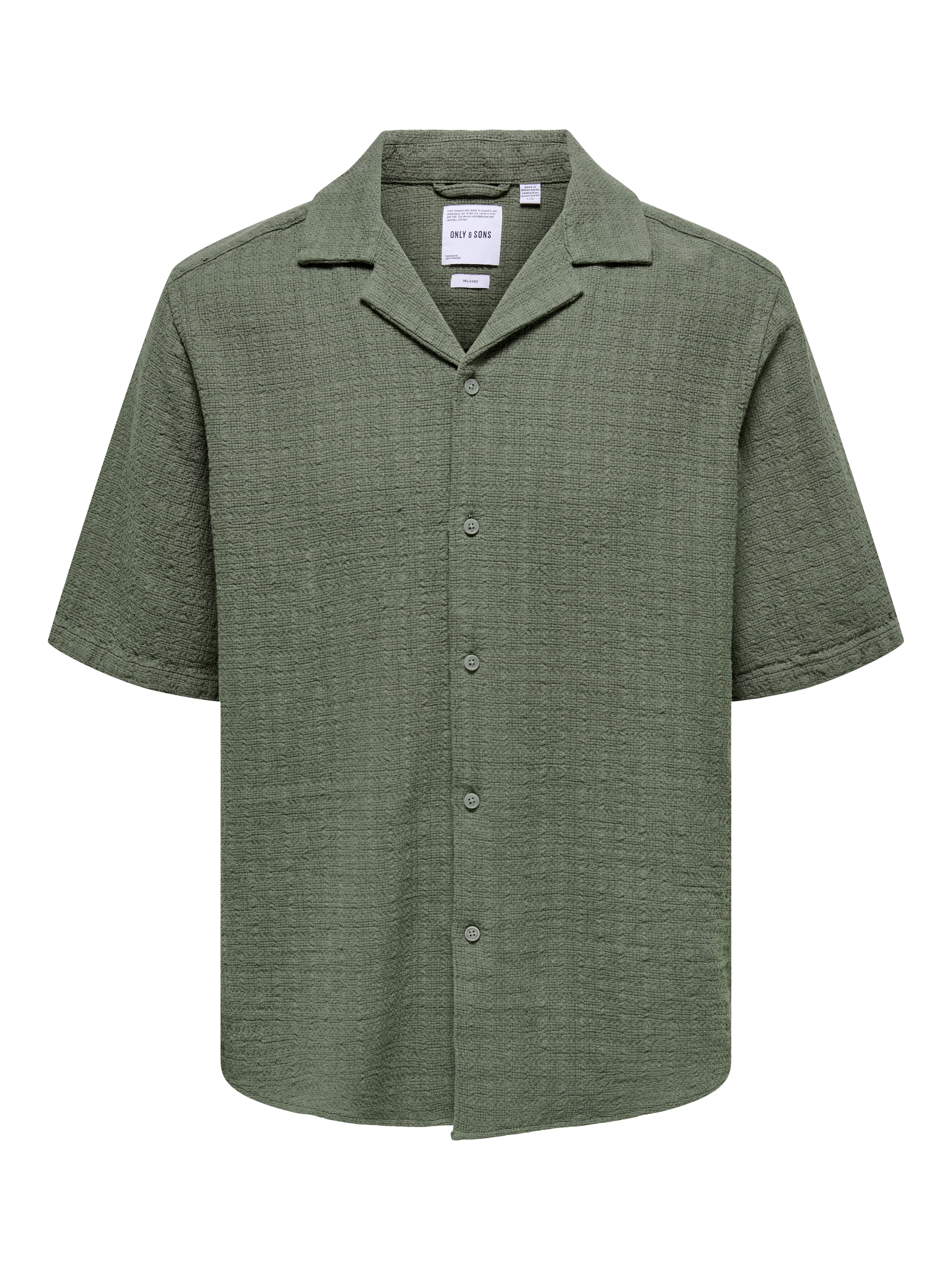 ONLY & SONS Kurzarmhemd »ONSLATHAM RLXSS RESORT LINEN STRUC 0257«