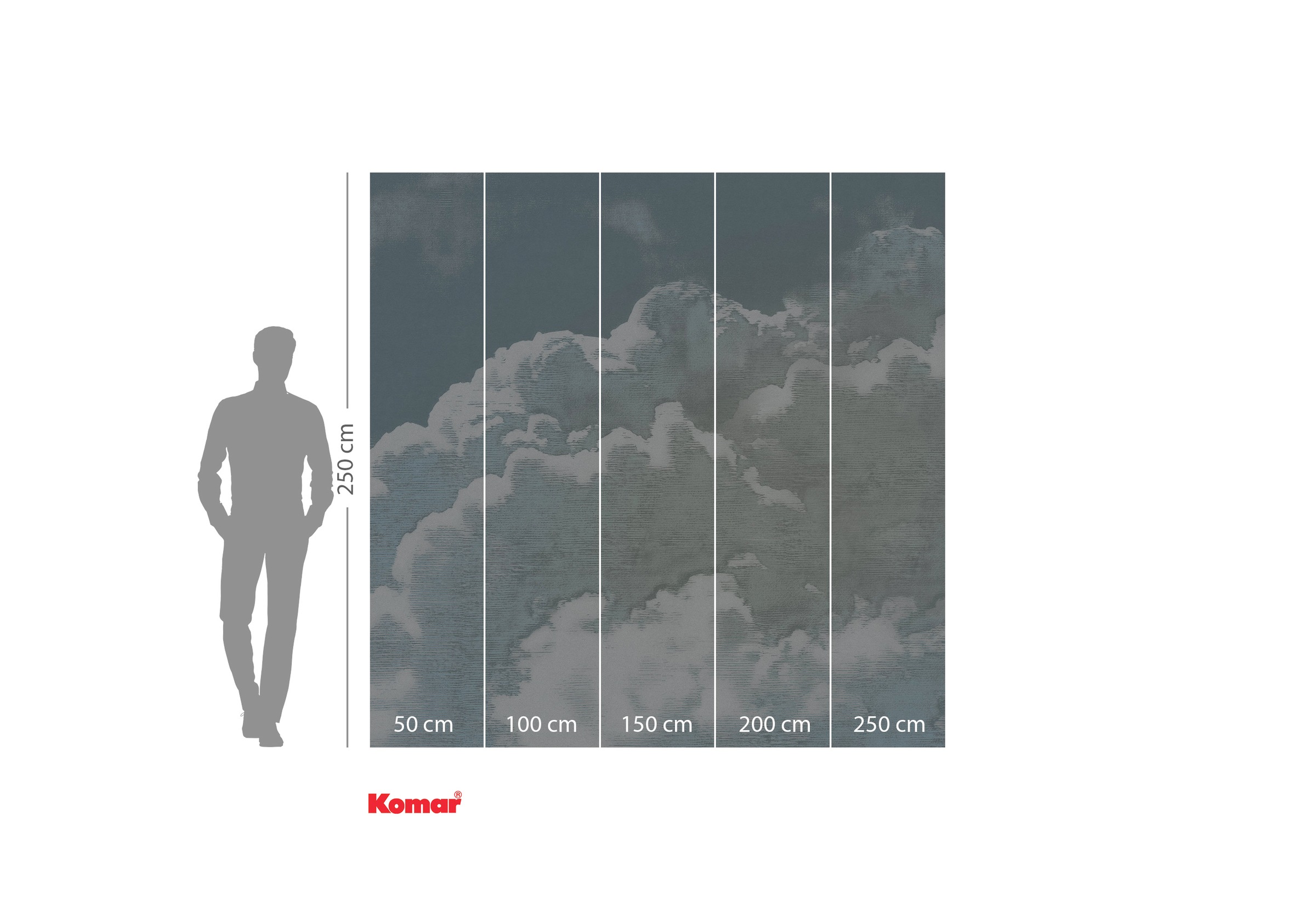 Komar Fototapete »Komar Vlies Fototapete - Vintage Clouds - Grösse 250 x 250 cm«, bedruckt