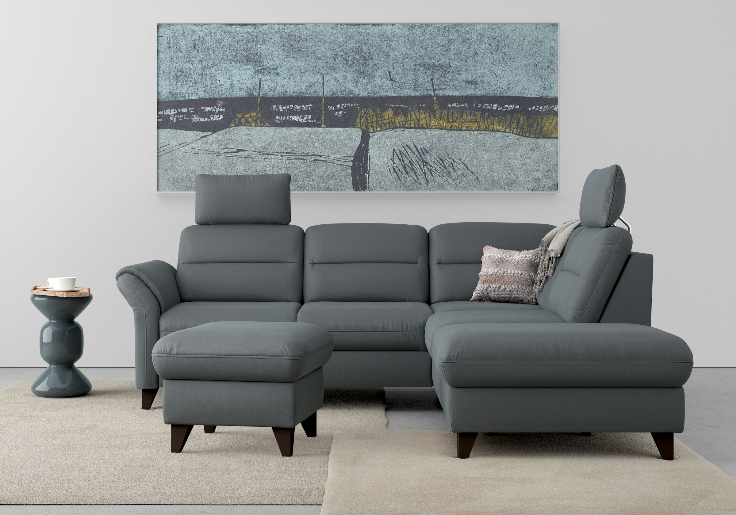 sit&more Stauraumhocker »Mellum«, mit Stauraum und wengefarbenen Holzfüssen