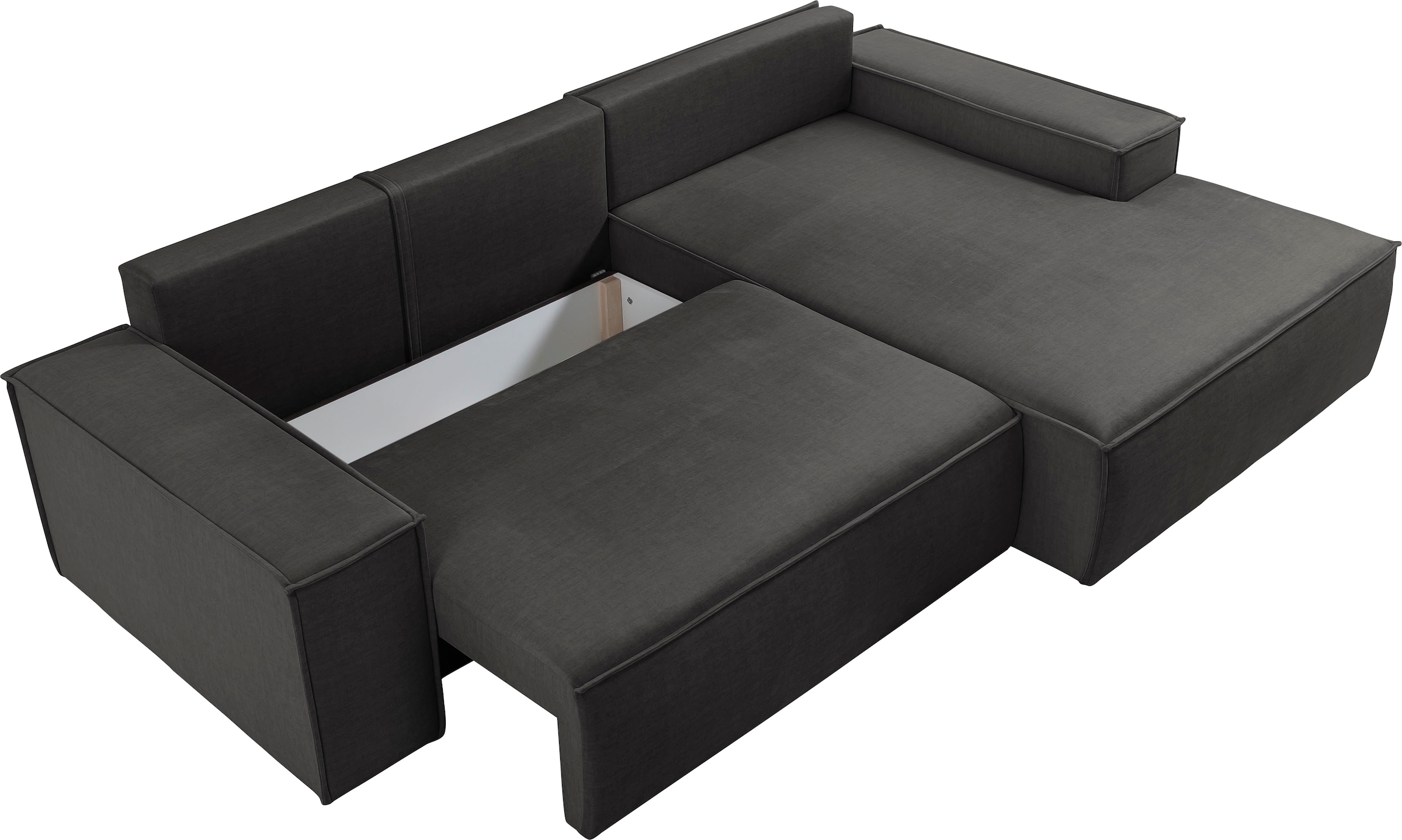 Ecksofa SHERWOOD Schlafsofa, mit Bettkasten, Cord-Bezug