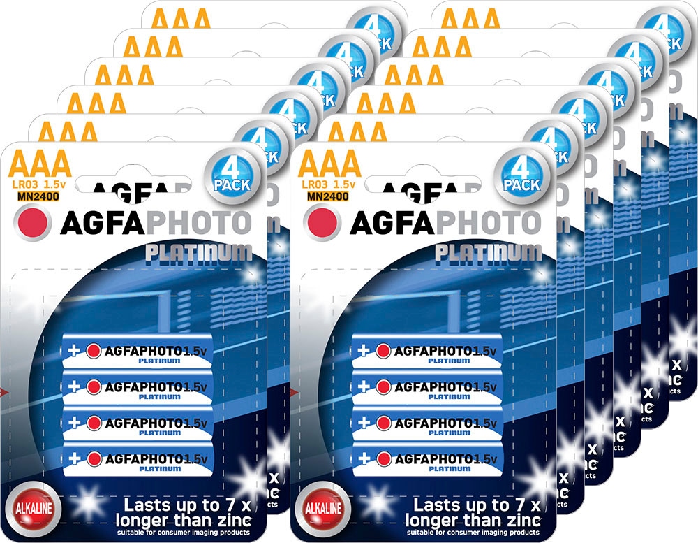Image of Ackermann - AgfaPhoto Batterie »Batterie Alkaline, Micro, AAA, LR03, 1.5V, Platinum, Karton (48-Pack)«, (Packung) einkaufen bei Ackermann Versand Schweiz