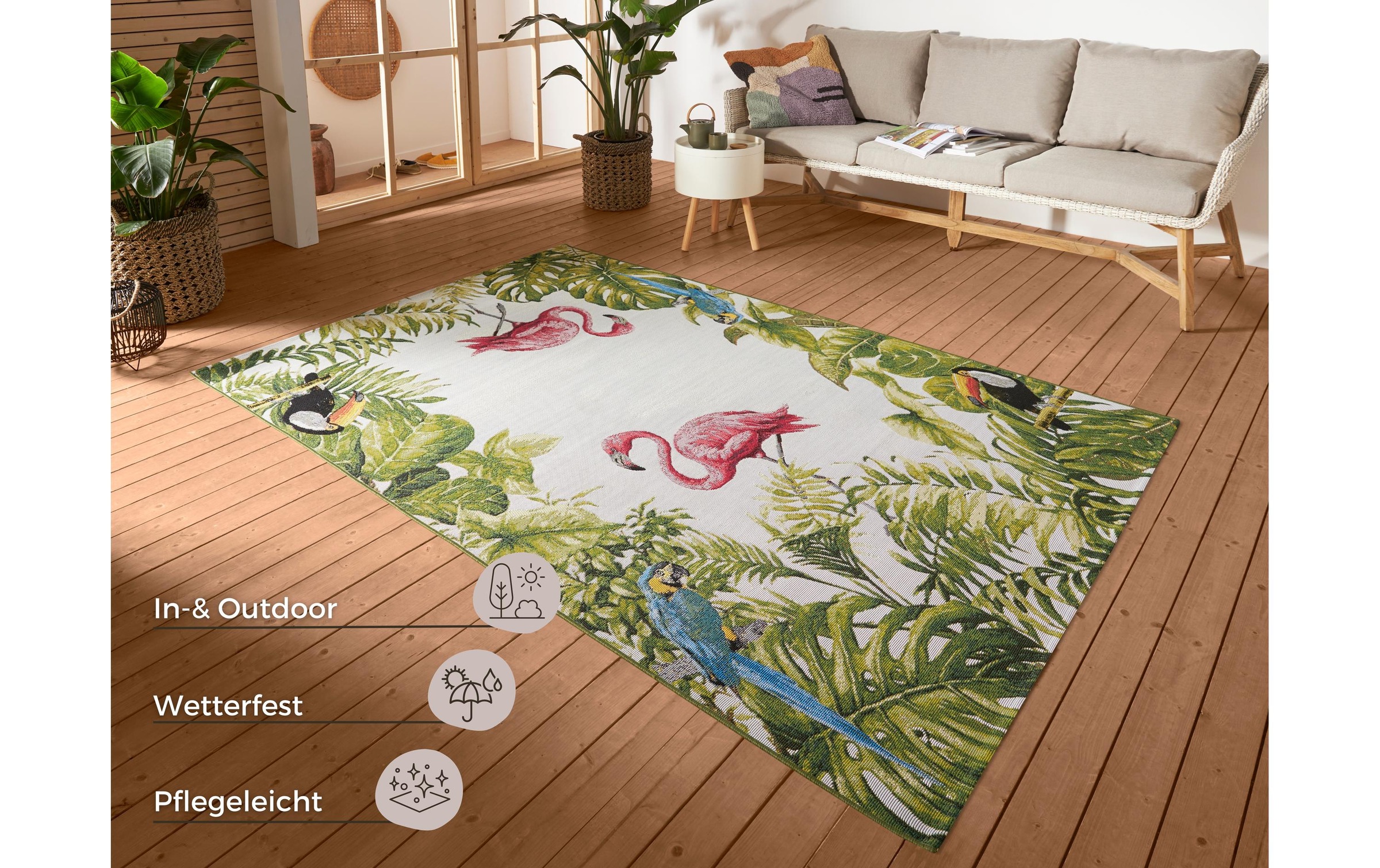 HANSE Home Teppich »Tropical Birds 80 cm x 165 cm«