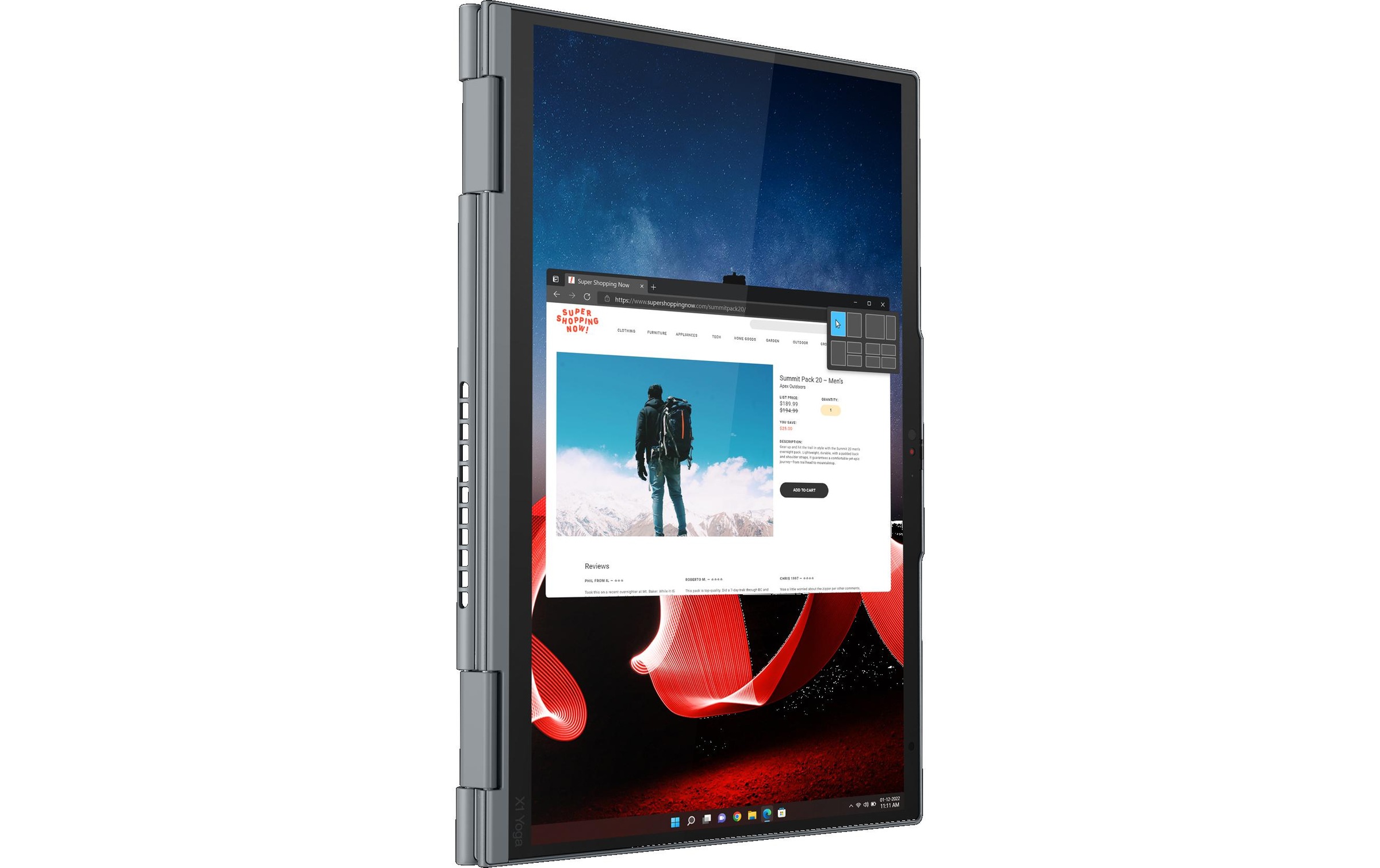 Lenovo Convertible Notebook »ThinkPad X1 Yoga Ge«, 35,42 cm, / 14 Zoll, Intel, Core i7, Iris Xe Graphics, 512 GB SSD