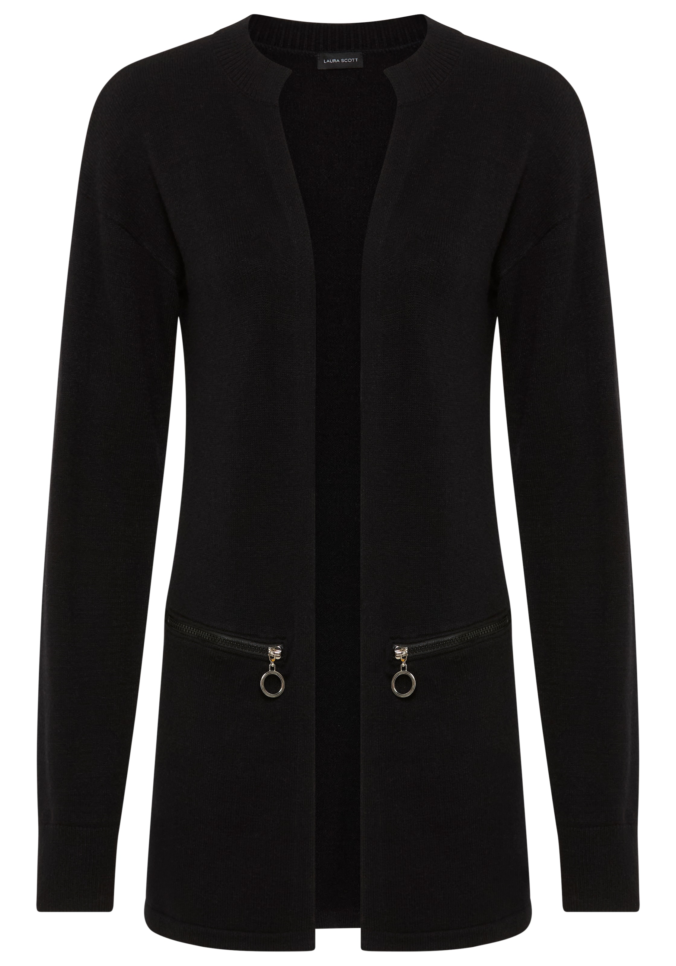 Laura Scott Strickjacke, in lässiger Langform mit Zipperdetails - NEUE KOLLEKTION