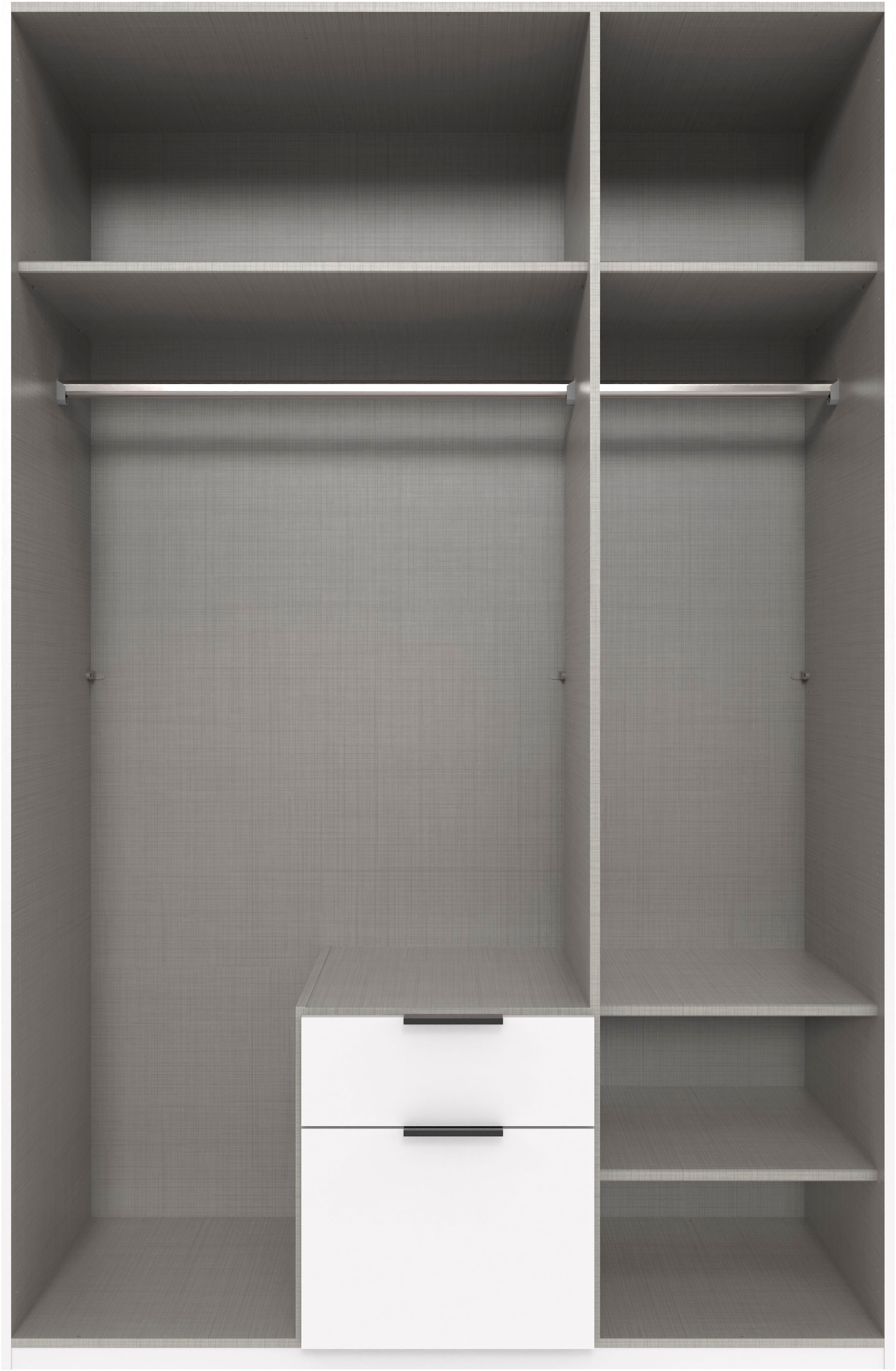 Wimex Kleiderschrank »Mugano, in vielen Breiten, 208 oder 236cm hoch, Made in Germany«, (mit langen oder kurzen Griffen aus Metall), wahlweise mit oder ohne Spiegel, mit Schubladen
