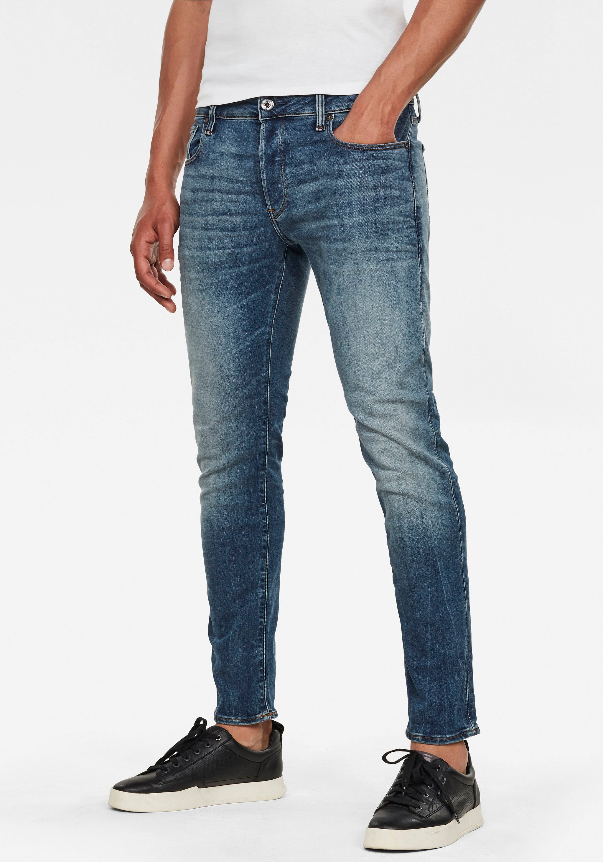 G-STAR Slim-fit-Jeans "3301 Slim" mit toller Waschung und Elasthan