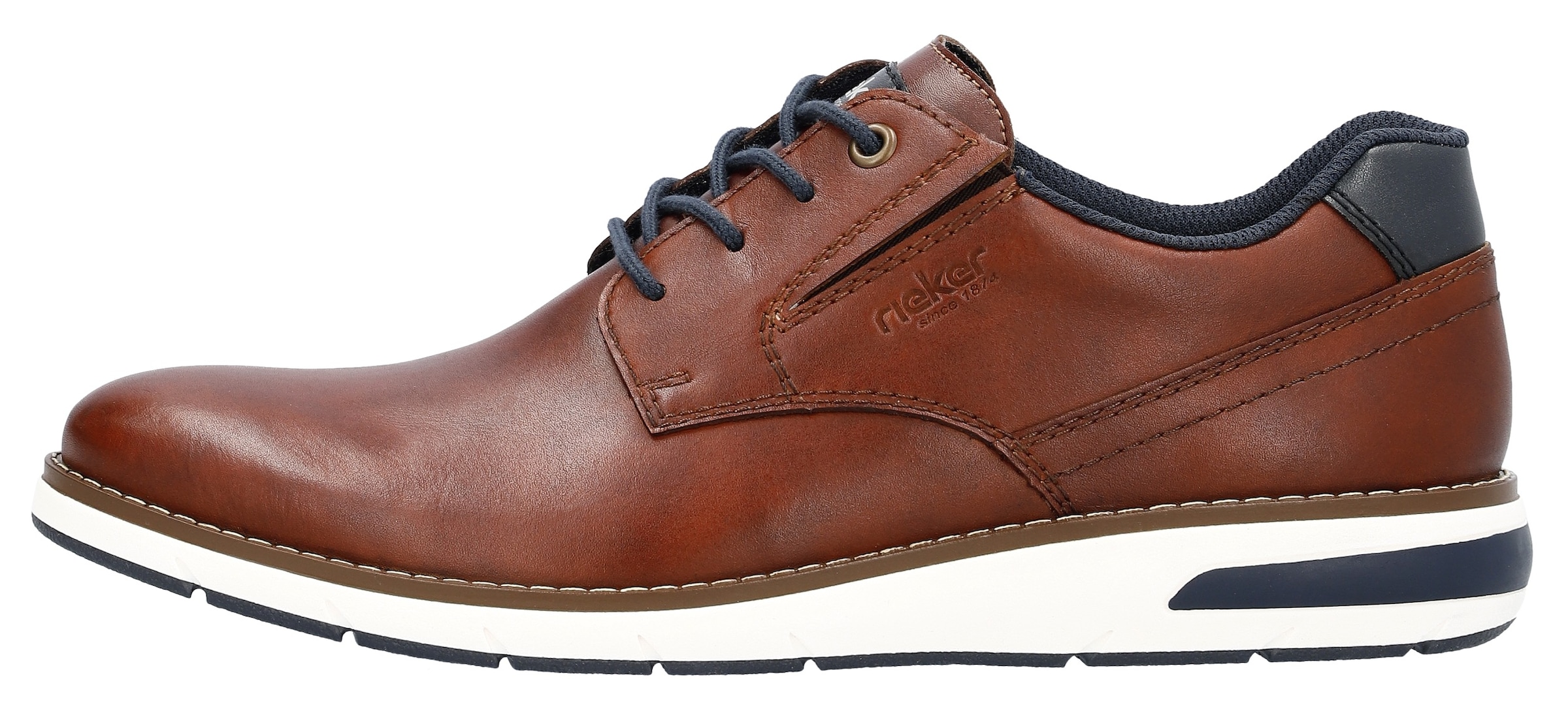 Rieker Sneaker, mit modischer Laufsohle, Freizeitschuh, Halbschuh, Schnürschuh
