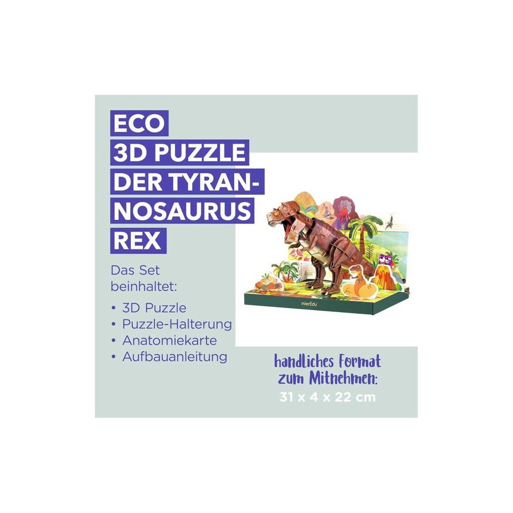 3D-Puzzle »mierEdu Eco – Tyrannosaurus Rex«