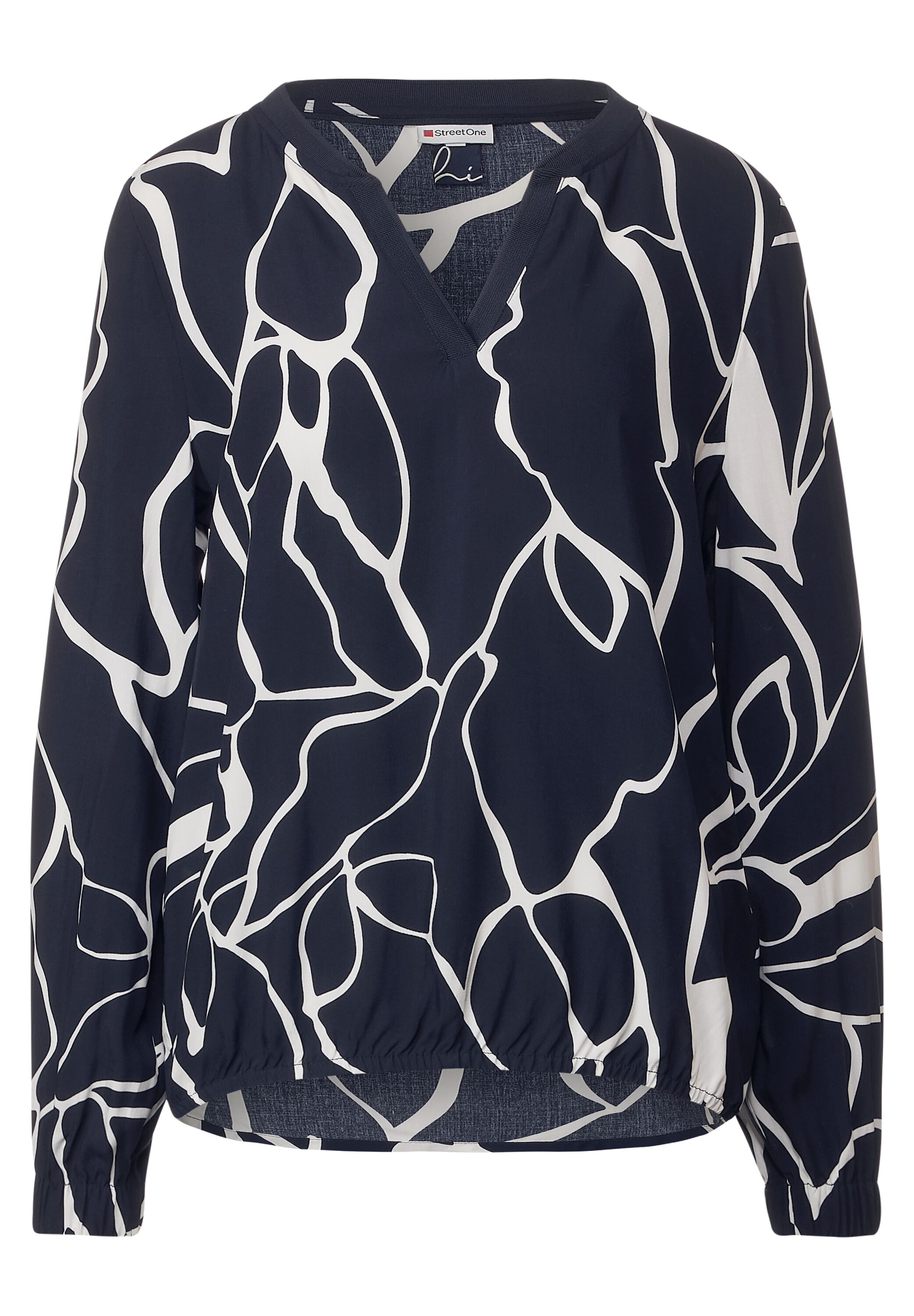 Schweiz Druckbluse aus online splitneck kaufen Viskose softer Jelmoli-Versand blouse«, ONE »Langarmbluse STREET bei Printed