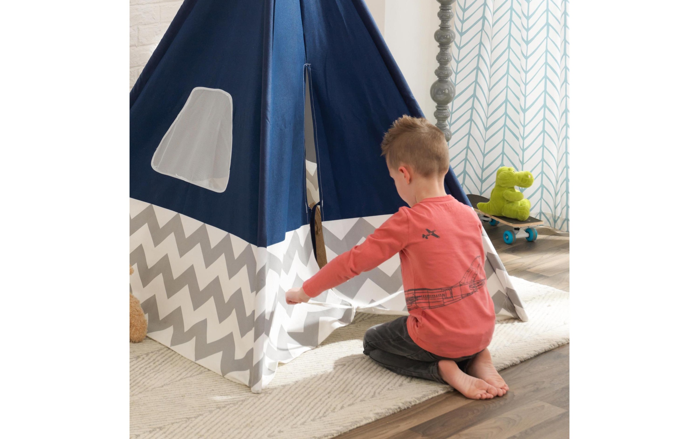 KidKraft® Spielzelt »Spielzelt Deluxe Tipi Dunkelblau«