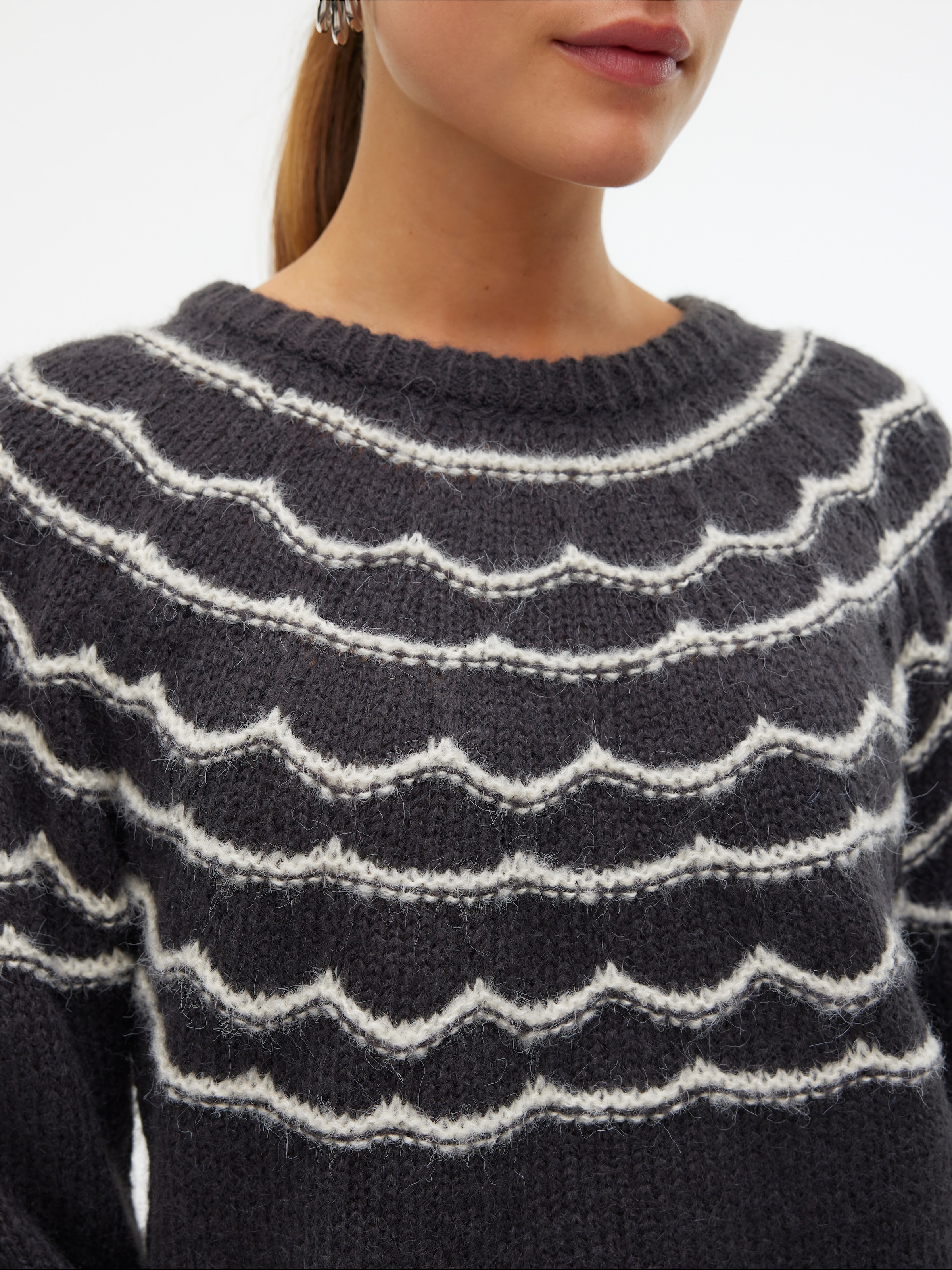 Vero Moda Rundhalspullover »VMCHARMAINE LS O-NECK PULLOVER GA BOO«