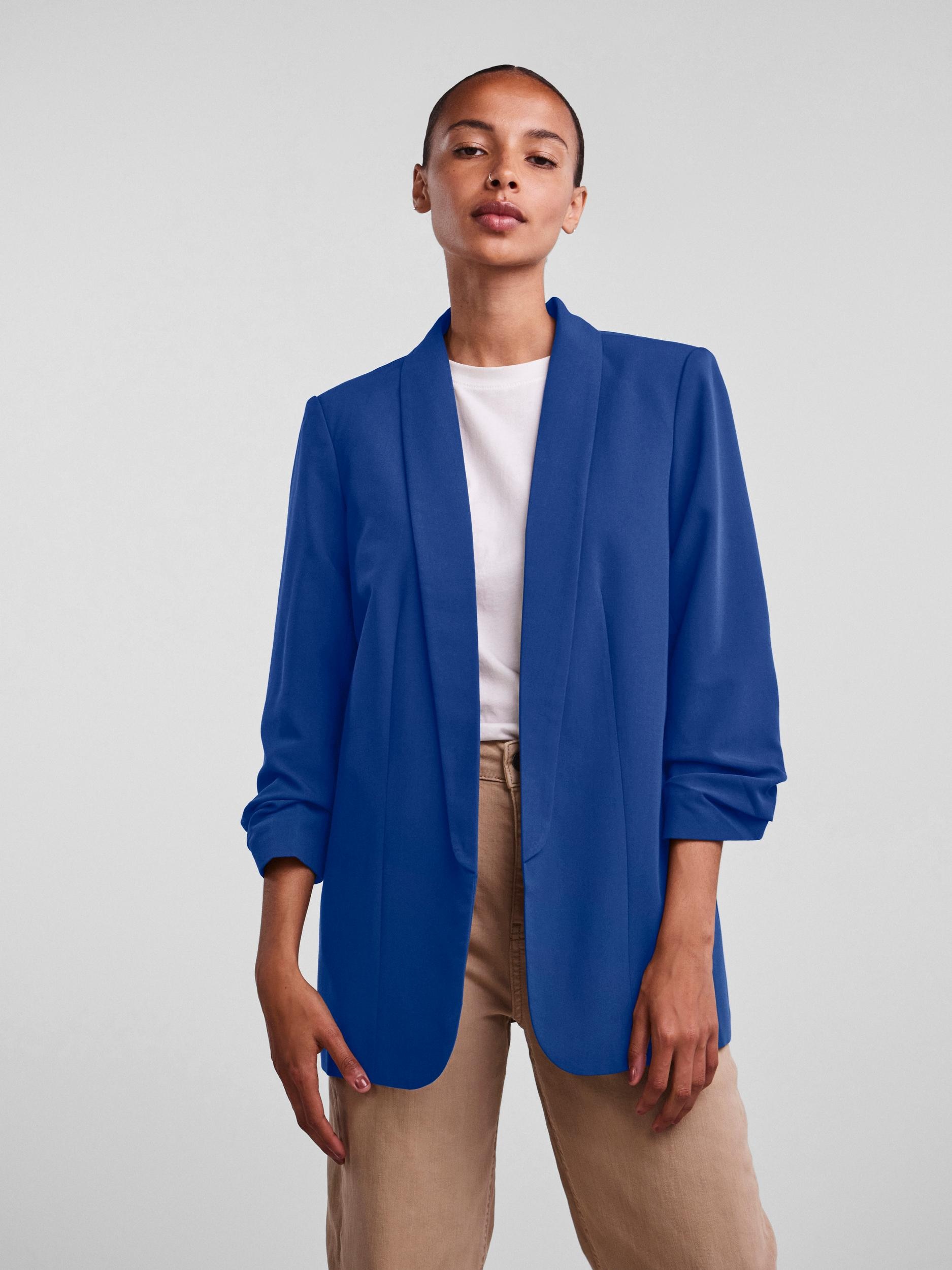 pieces Blusenblazer »PCBOSELLA 3/4 BLAZER NOOS« Materialmix, regular fit