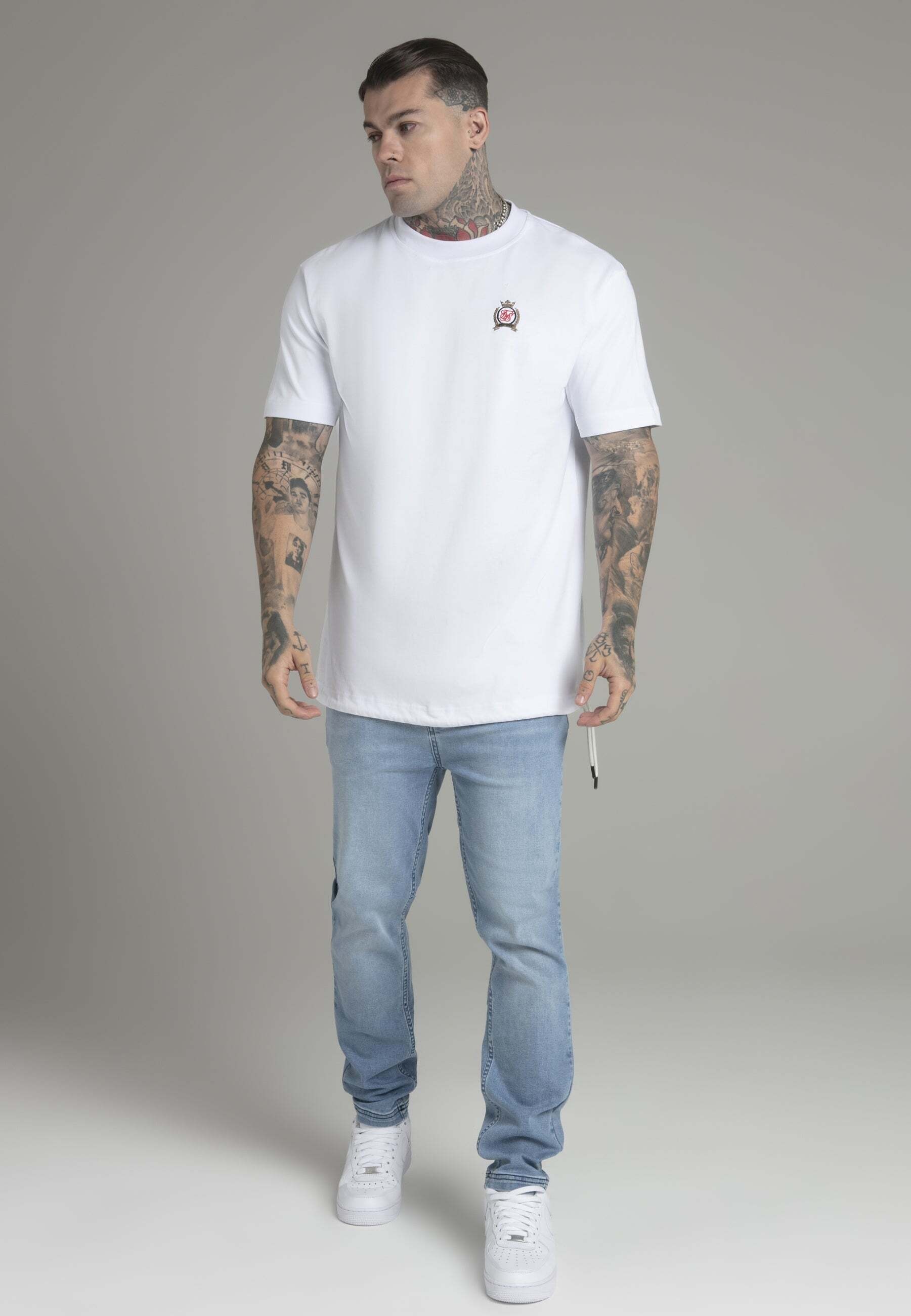 Siksilk T-Shirt »Siksilk T-Shirt Oversized T-Shirt in White«