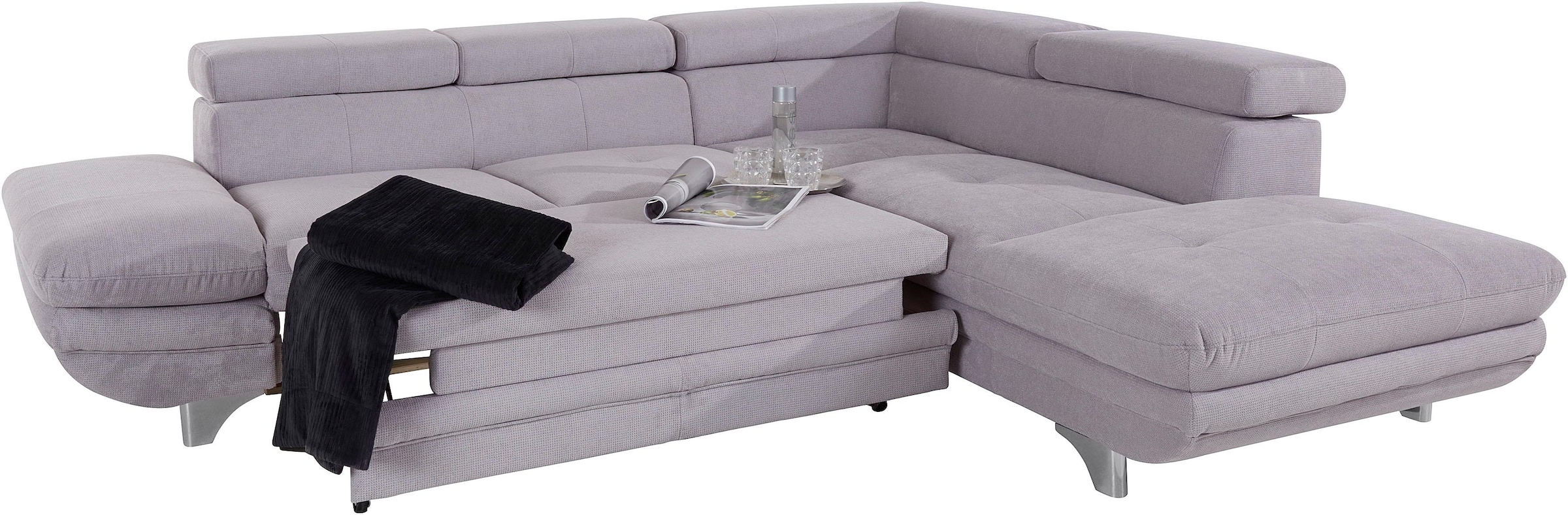 COTTA Ecksofa »Enterprise L-Form«, inklusive Kopf- und Armteilverstellung, wahlweise mit Bettfunktion