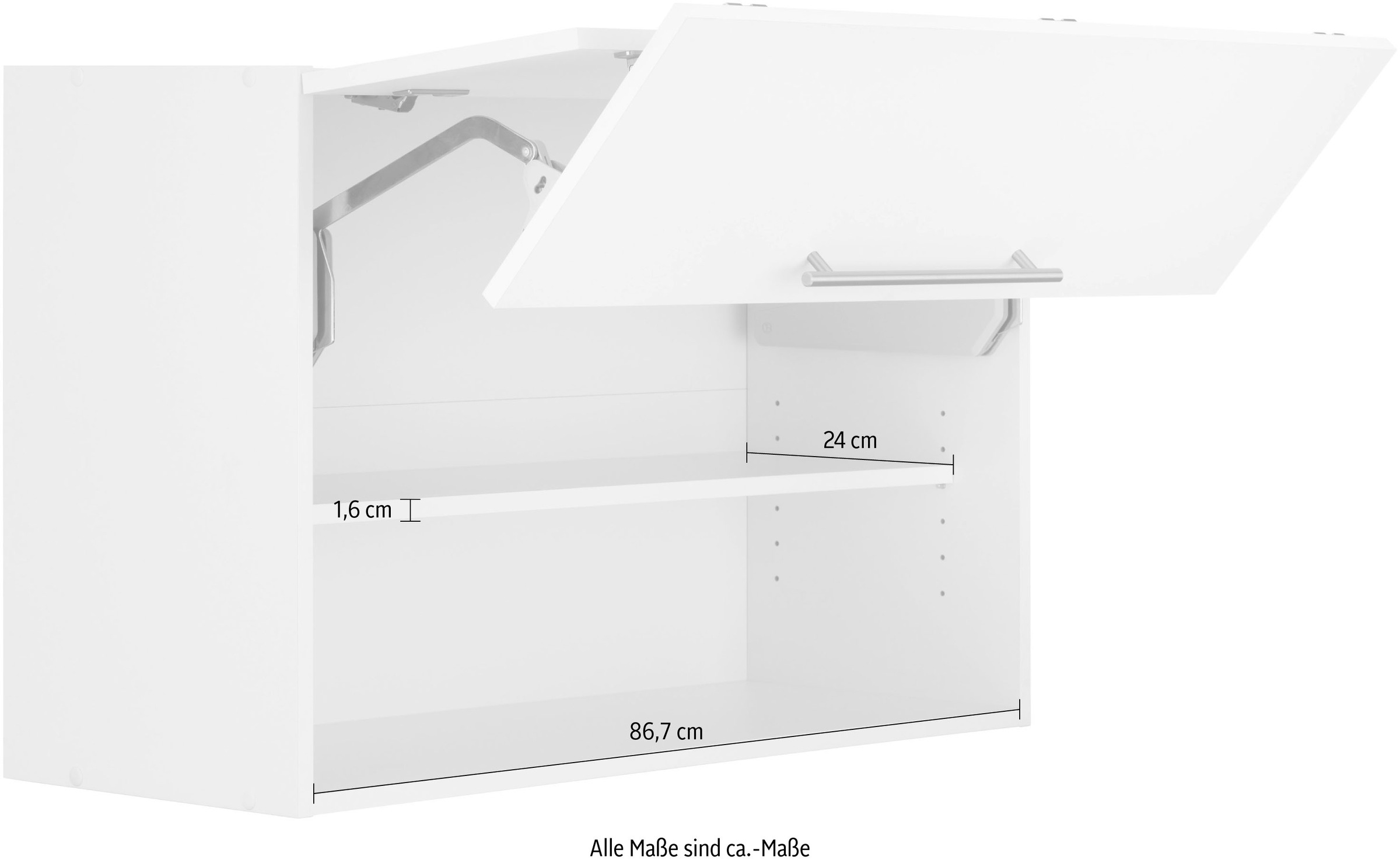 wiho Küchen Faltlifthängeschrank »Unna«, 90 cm breit, mit Soft Close Funktion