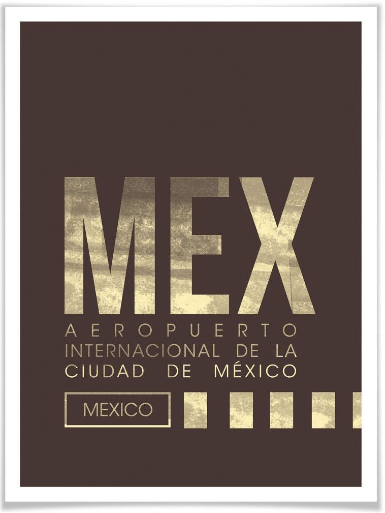 Wall-Art Poster »Wandbild MEX Flughafen Mexico City«, Flughafen, (1 St.),  Poster, Wandbild, Bild, Wandposter online shoppen | Jelmoli-Versand