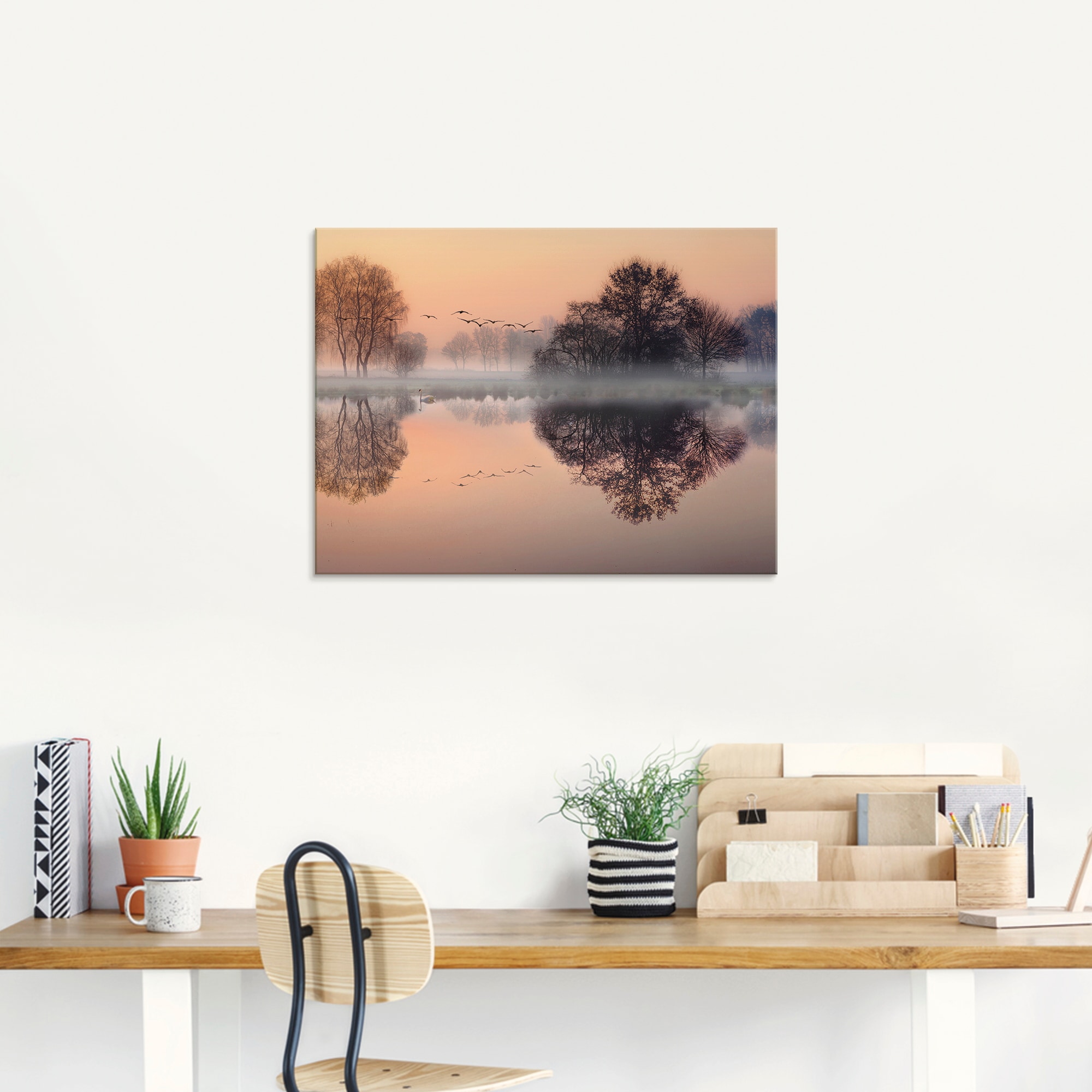 Artland Glasbild »Früh morgens am See....«, Gewässer, (1 St.), in verschiedenen Grössen