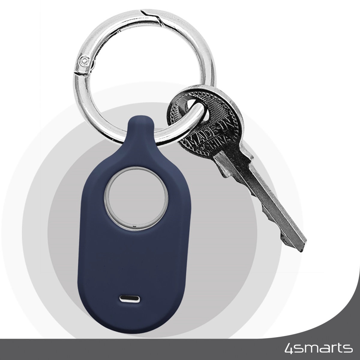 4smarts Schlüsselanhänger Set »Silicone Case für Samsung SmartTag2«, (Set, bestehend aus 4 Silikon Schlüsselanhängern), integrierter Schlüsselring