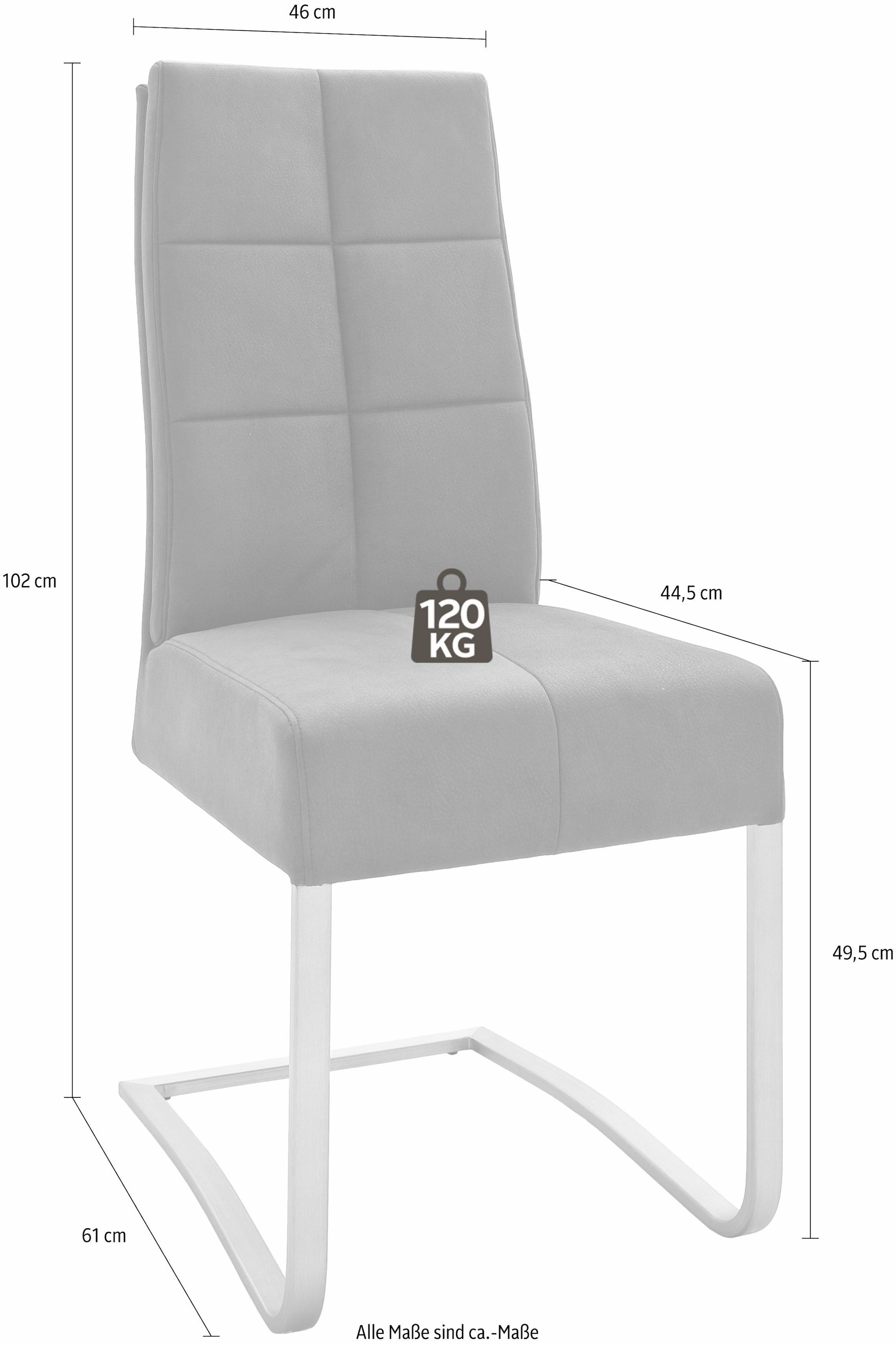 MCA furniture Esszimmerstuhl »Salva Schwingstuhl«, (Set), 2 St.,  Microfaser, mit Tonnentaschenfederkern, belastbar bis max. 120 kg online  kaufen | Jelmoli-Versand