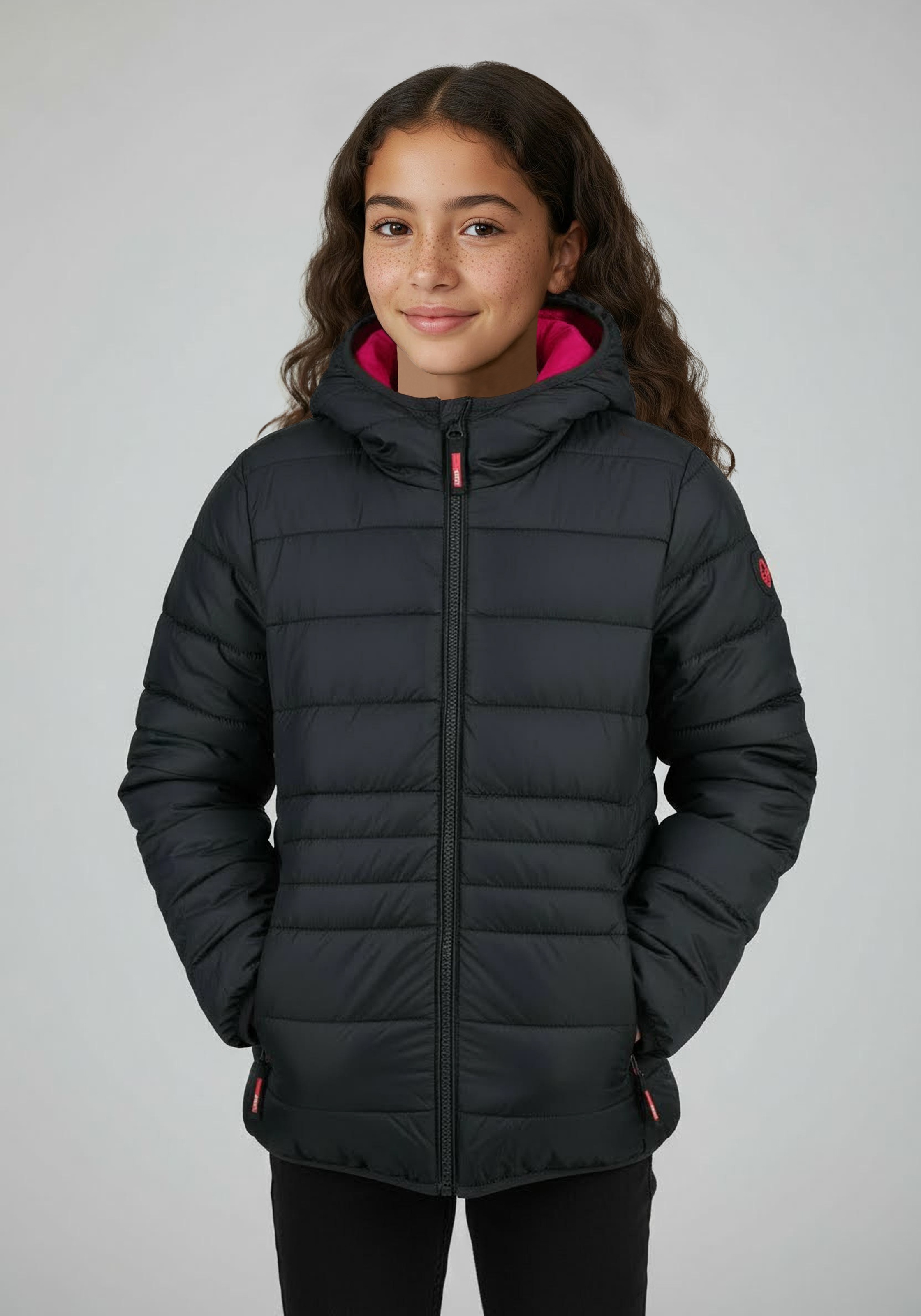 Cmp Antracite Steppjacke "Kid G Jacket Fix Hood" Mit Kapuze Mit Durchgehendem Reissverschluss, Winddicht, Wasserabweisend