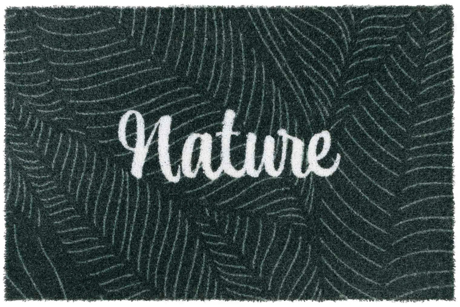 Primaflor-Ideen in Textil Fussmatte »Schmutzfangmatte COUNTRY, Nature«, rechteckig, 7 mm Höhe, Schmutzfangmatte, Kokos-Optik, mit Spruch, rutschhemmend, waschbar