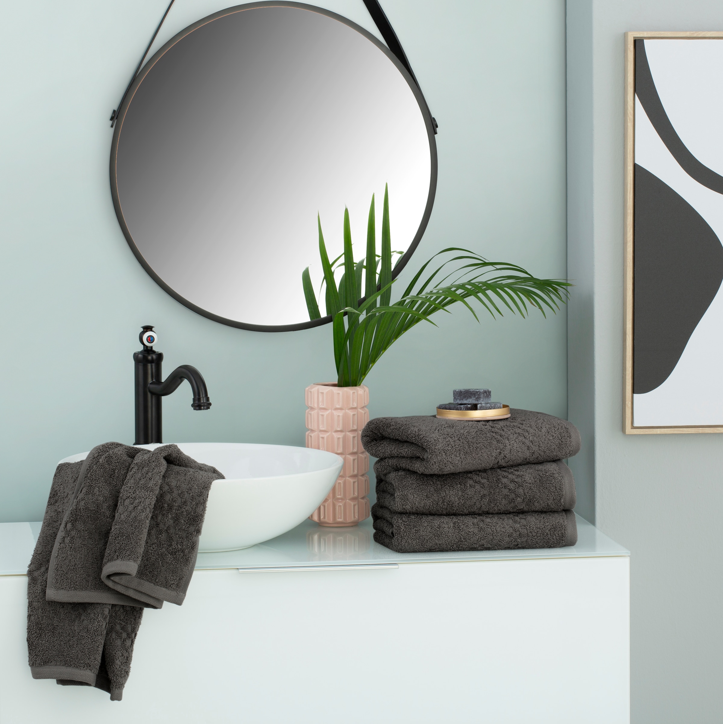 my home Handtuch »Regona, Handtücher (50x100cm), flauschig und weich, 500gr/m²«, (Set, 4 St.), Premium Handtücher mit Bordüre, Handtuch-Set, 100% Baumwolle